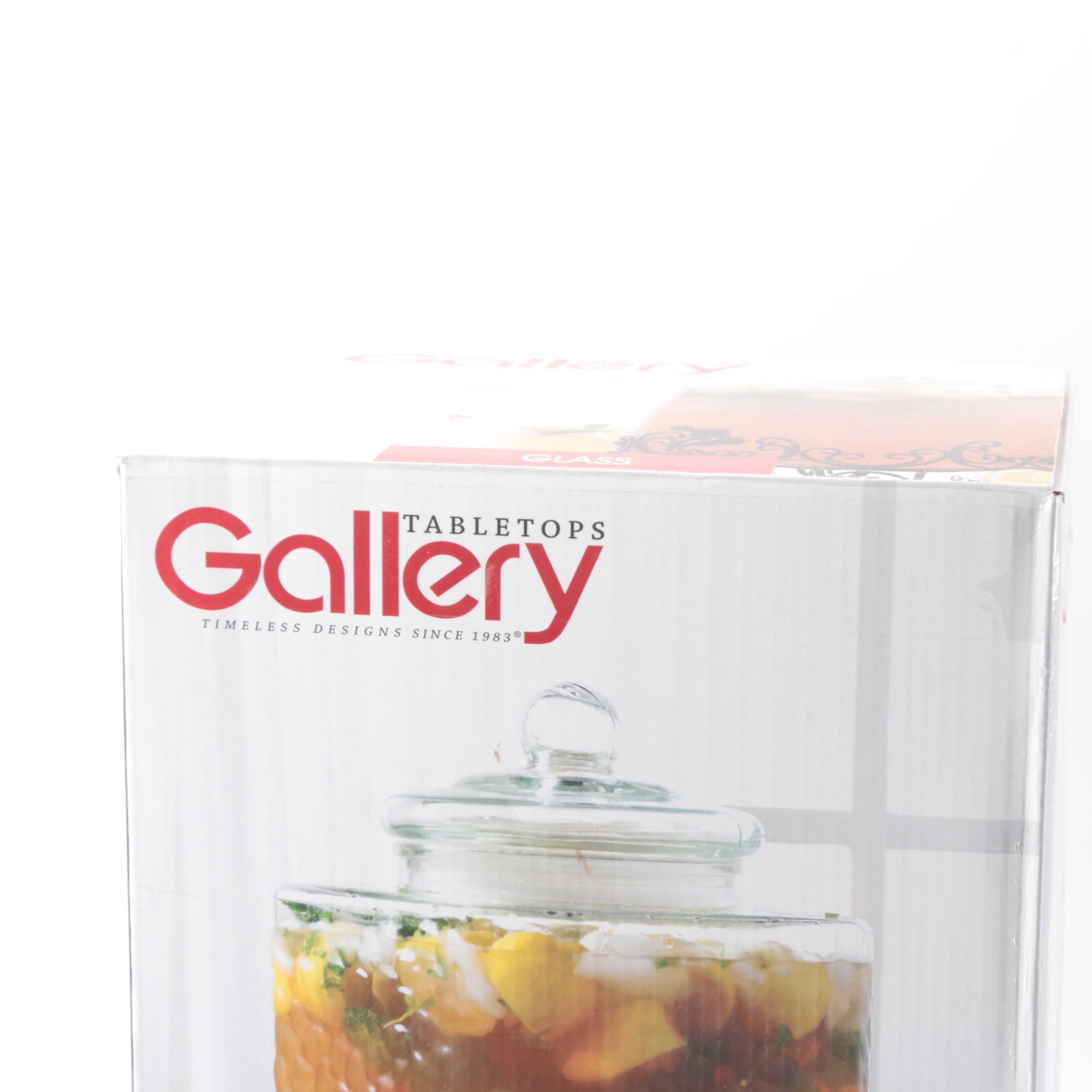 Gallery Glass Beverage Dispenser on Metal Stand