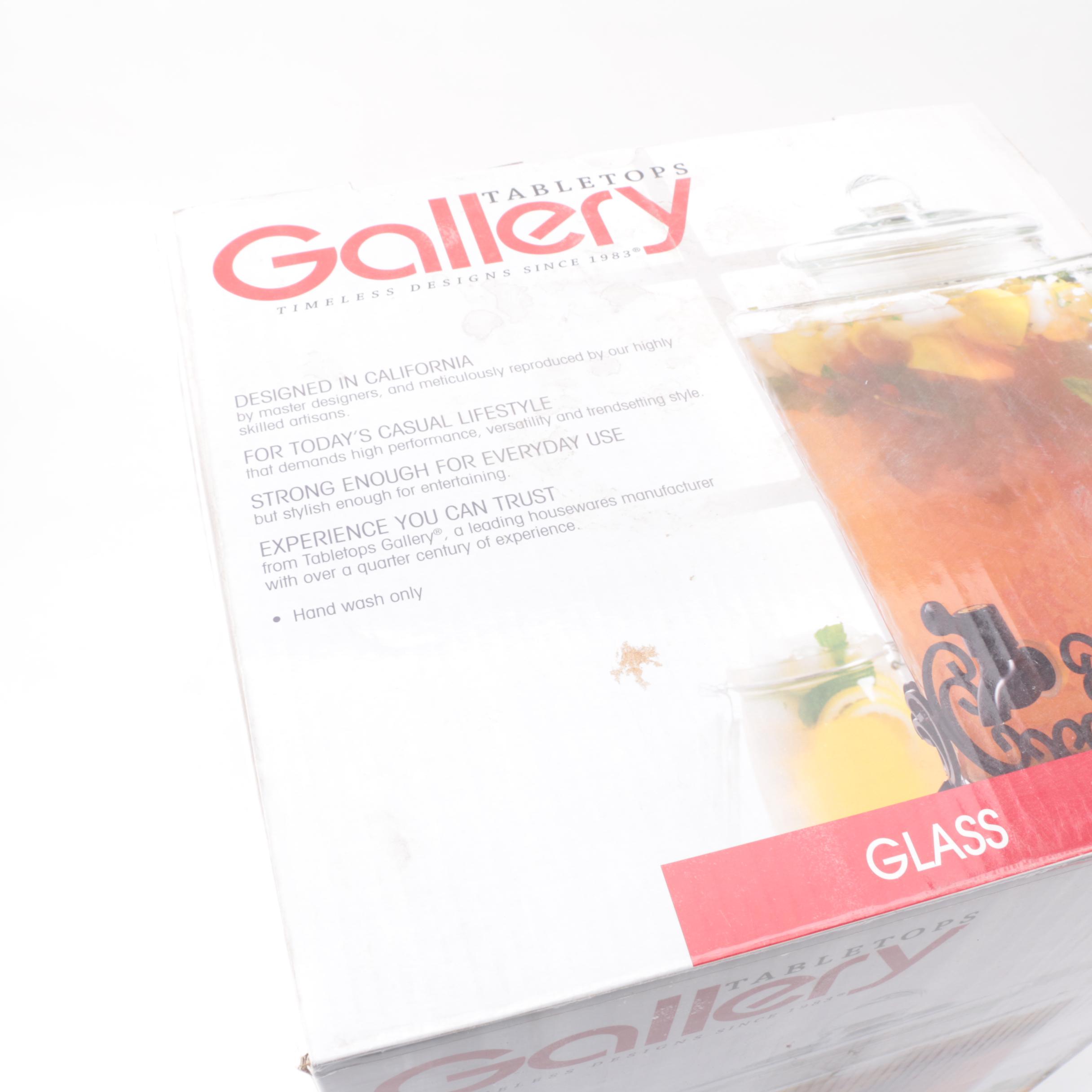 Gallery Glass Beverage Dispenser on Metal Stand