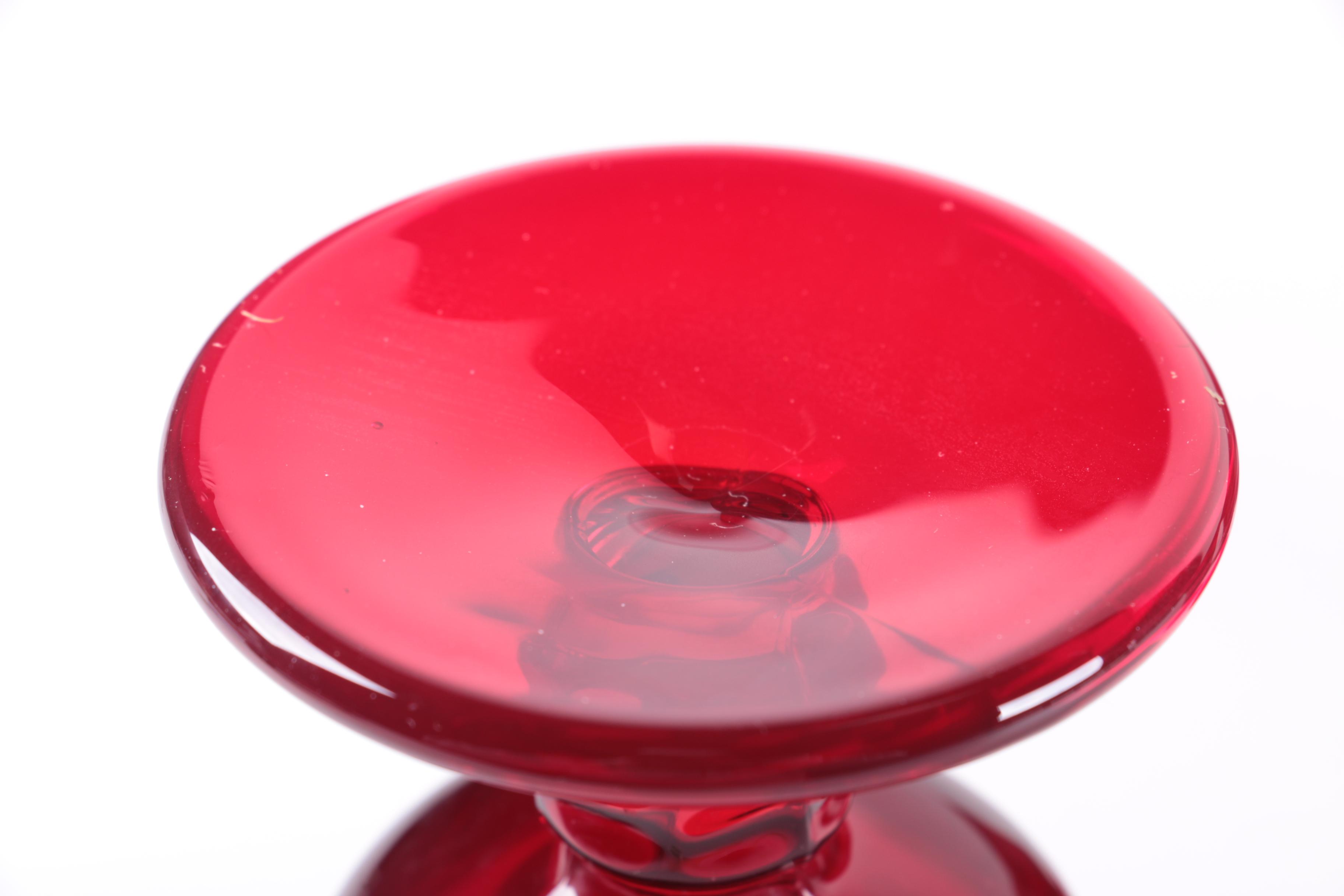 Vintage Fostoria "Jamestown" Ruby Red Glass Goblets