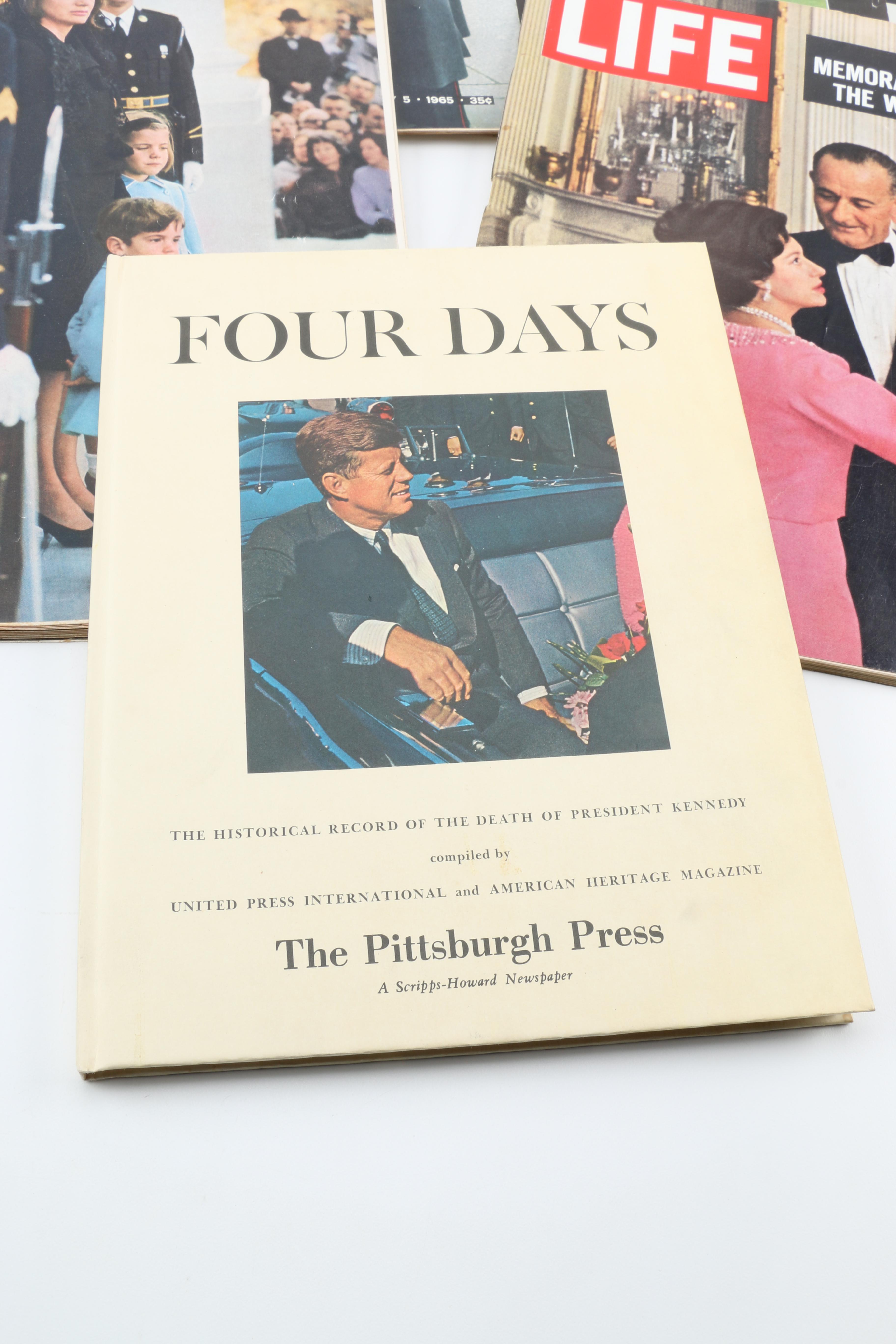Book on John F. Kennedy and Assorted Issues of "Life" Magazine