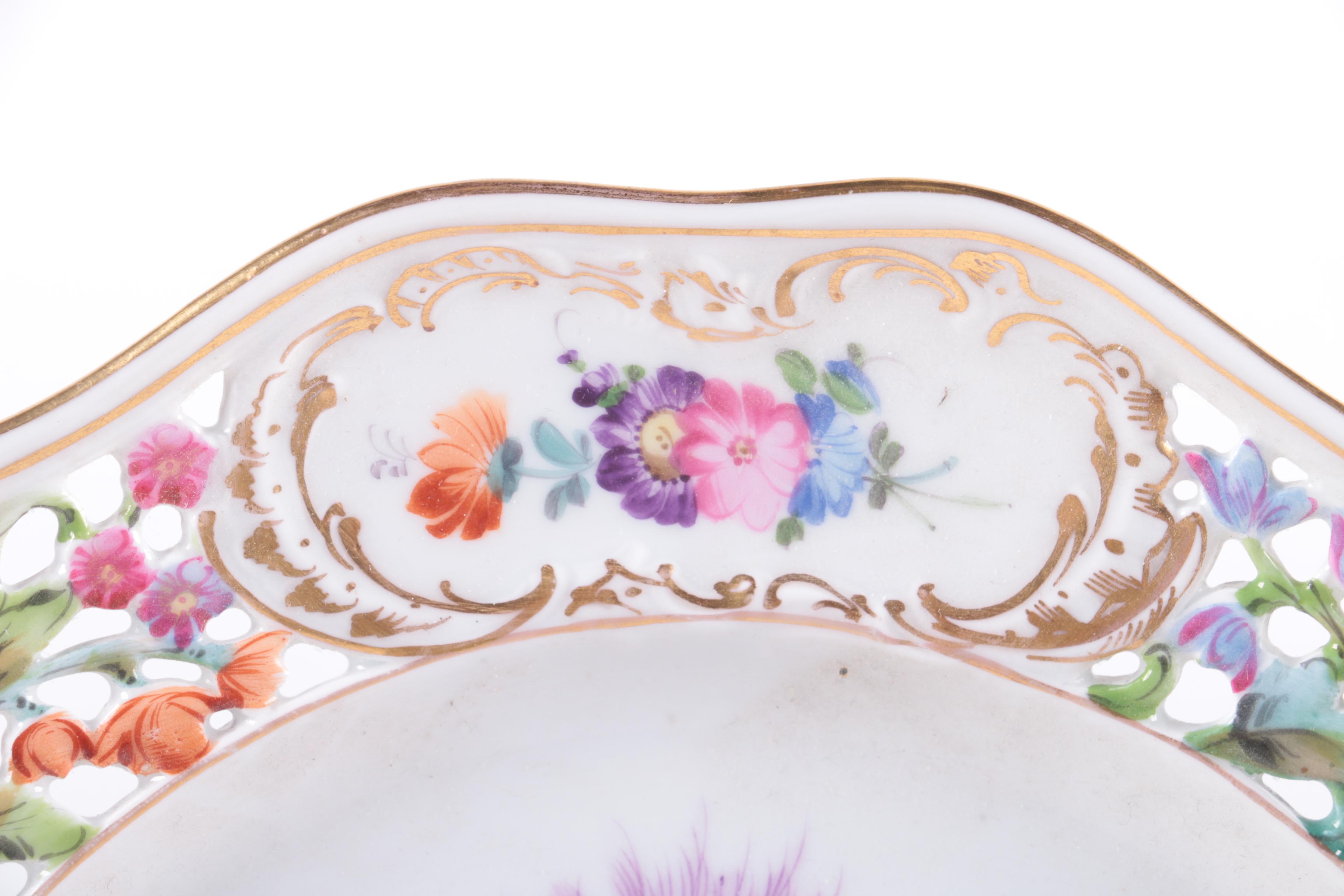 Antique Carl Thieme Dresden Porcelain Platter