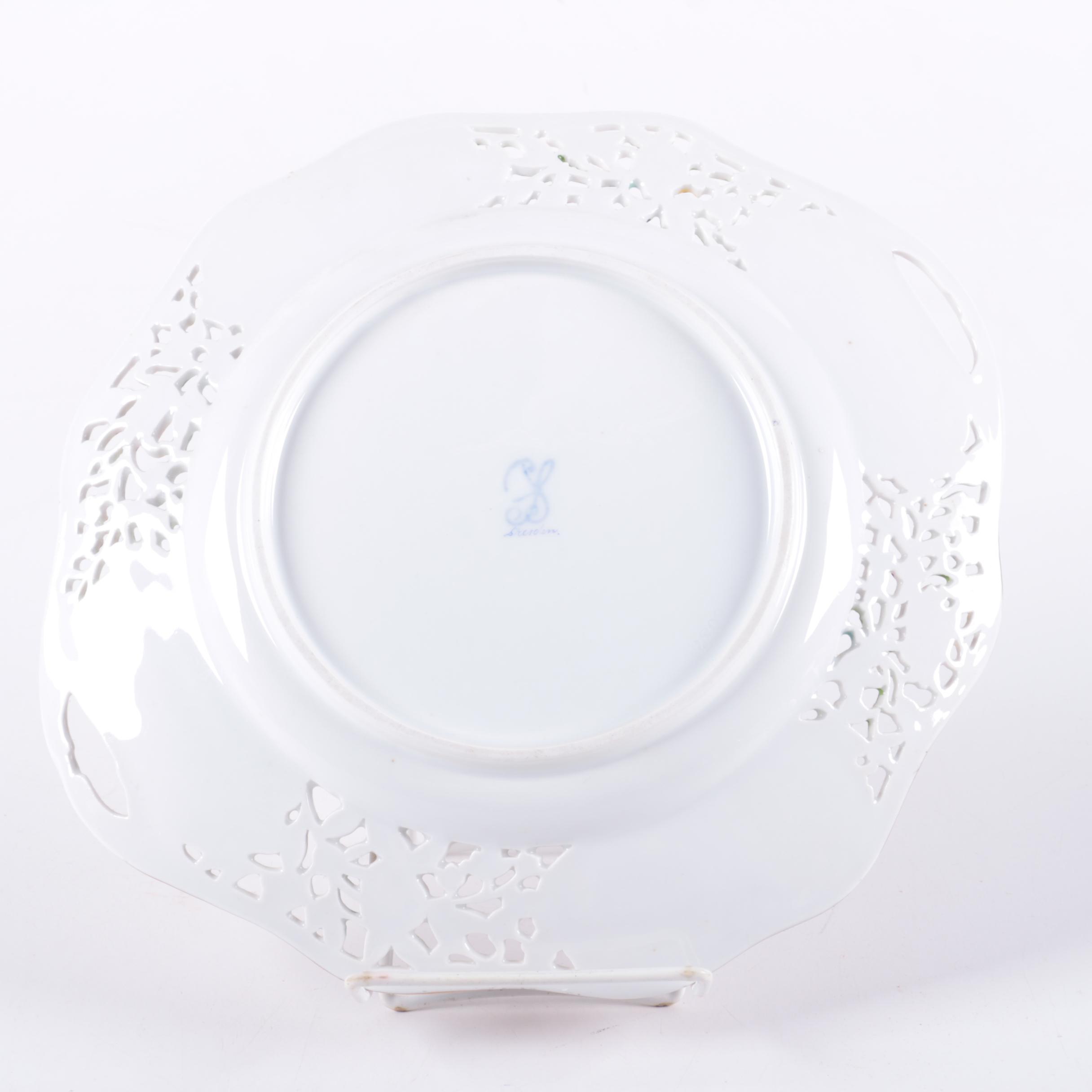 Antique Carl Thieme Dresden Porcelain Platter