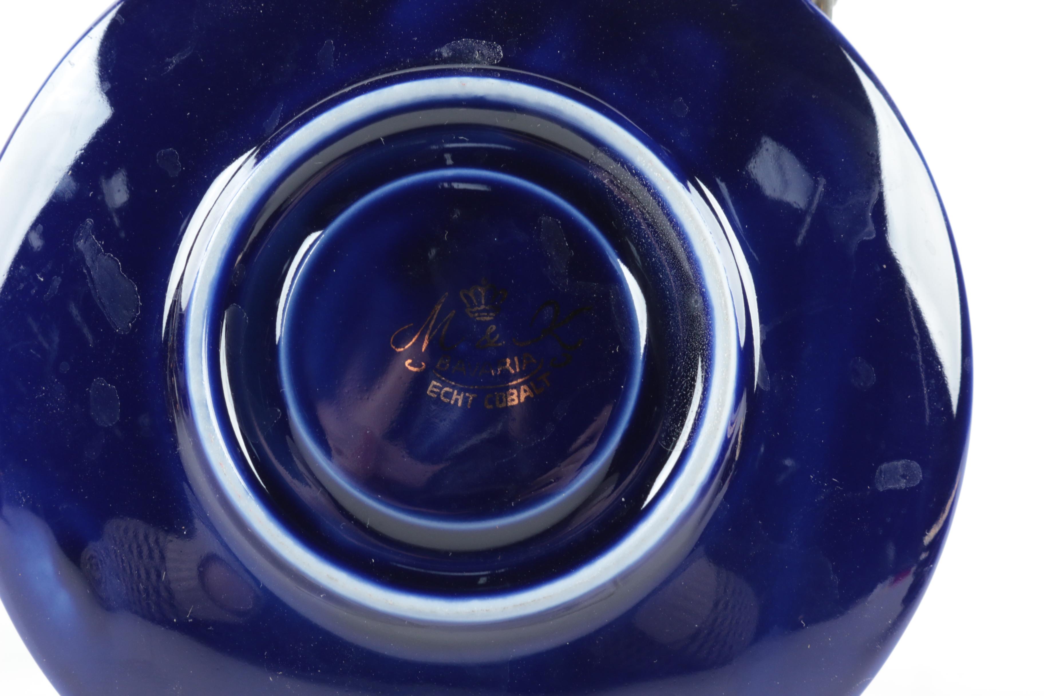 M &K Bavarian Echt Cobalt Coffee Service