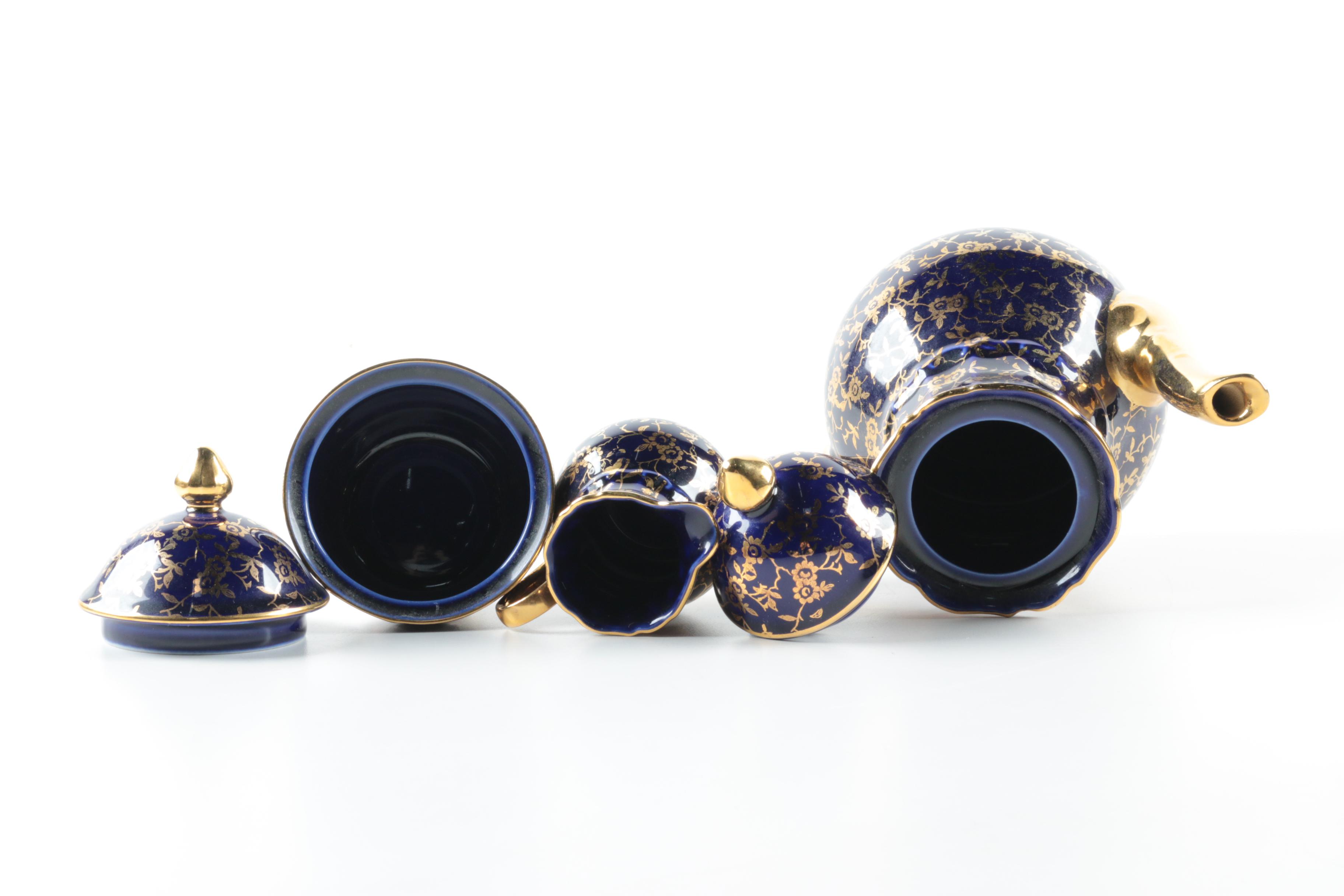 M &K Bavarian Echt Cobalt Coffee Service