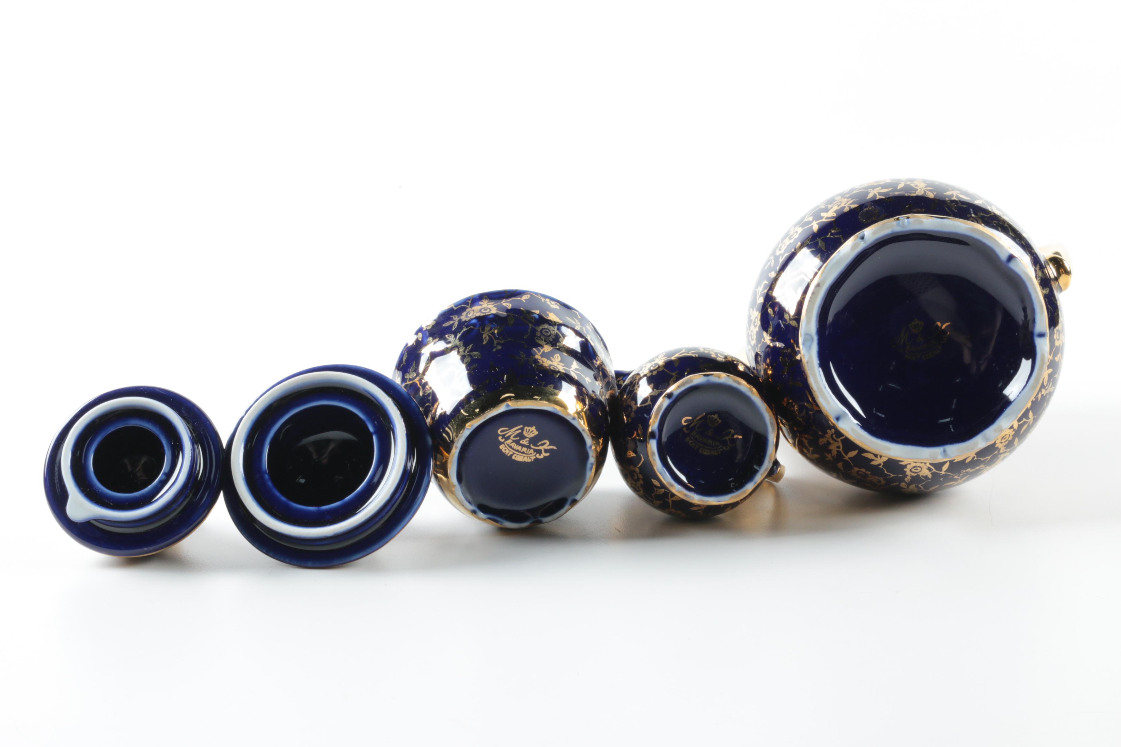 M &K Bavarian Echt Cobalt Coffee Service