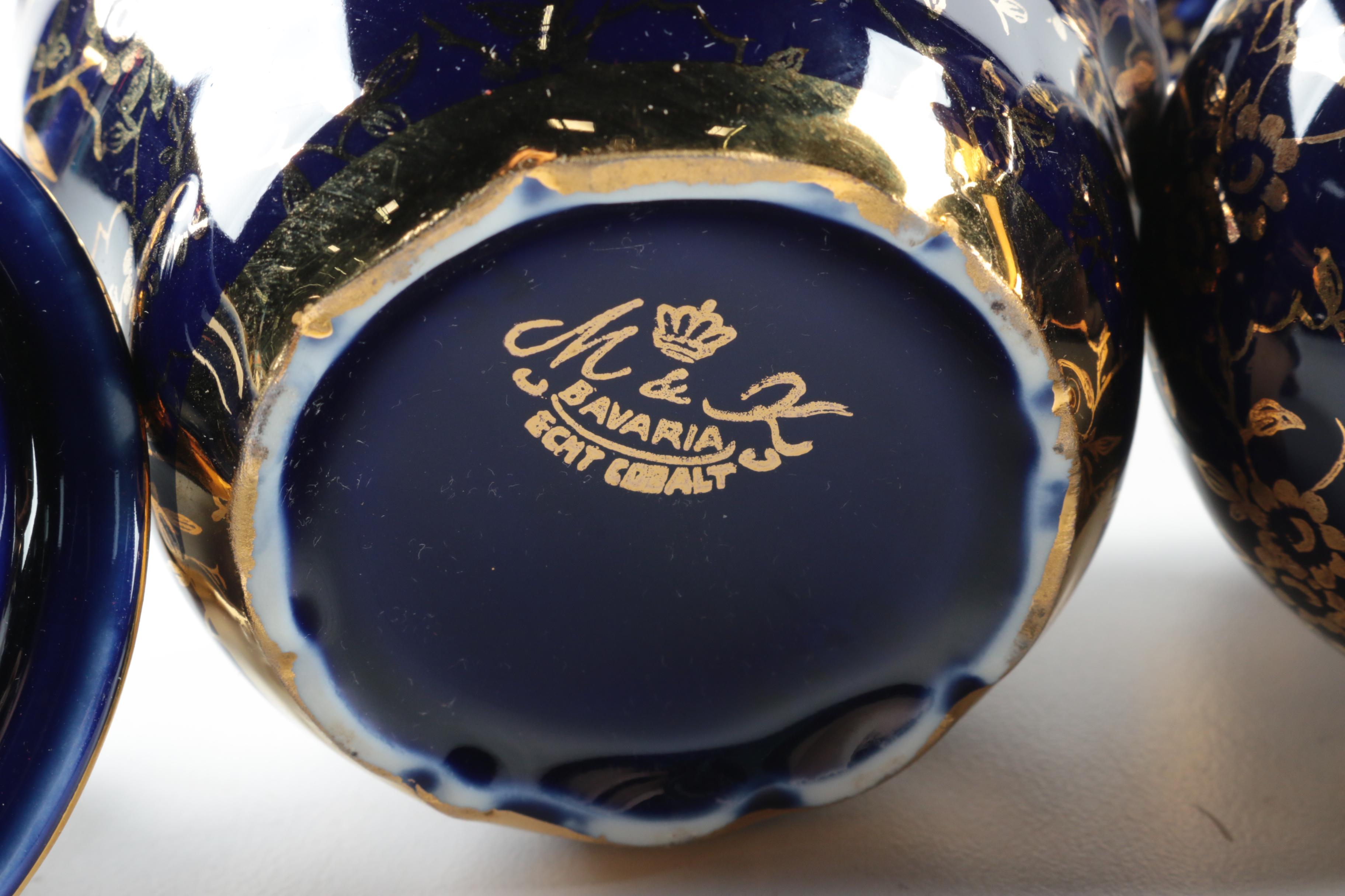 M &K Bavarian Echt Cobalt Coffee Service