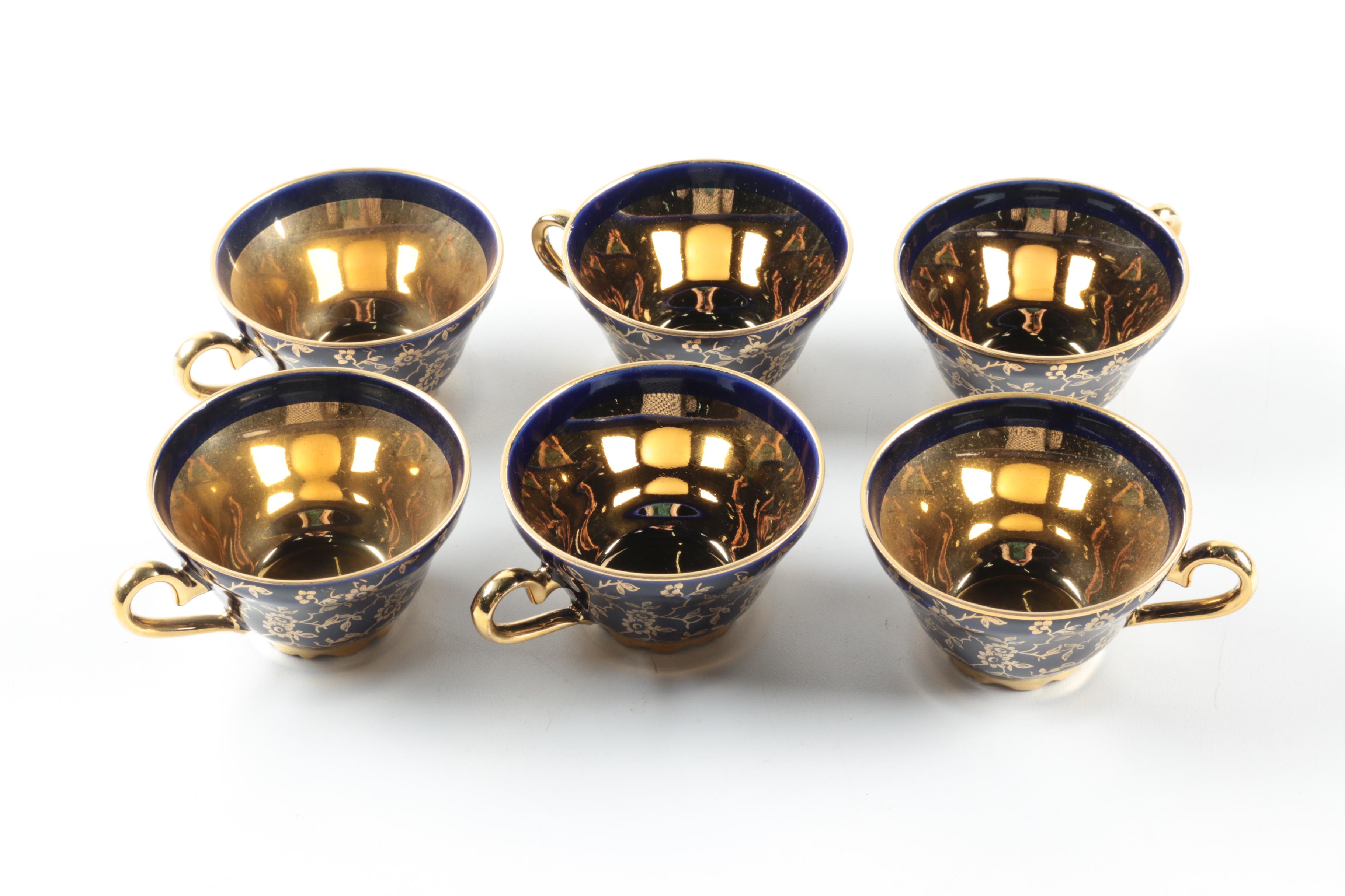 M &K Bavarian Echt Cobalt Coffee Service