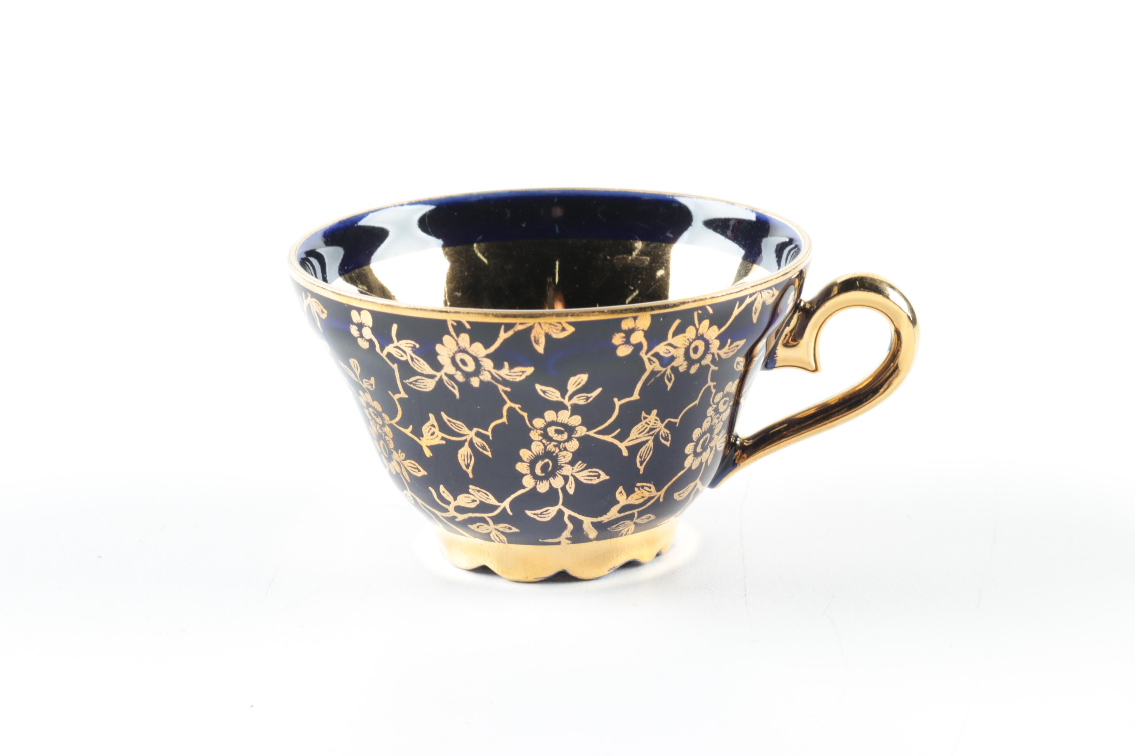 M &K Bavarian Echt Cobalt Coffee Service