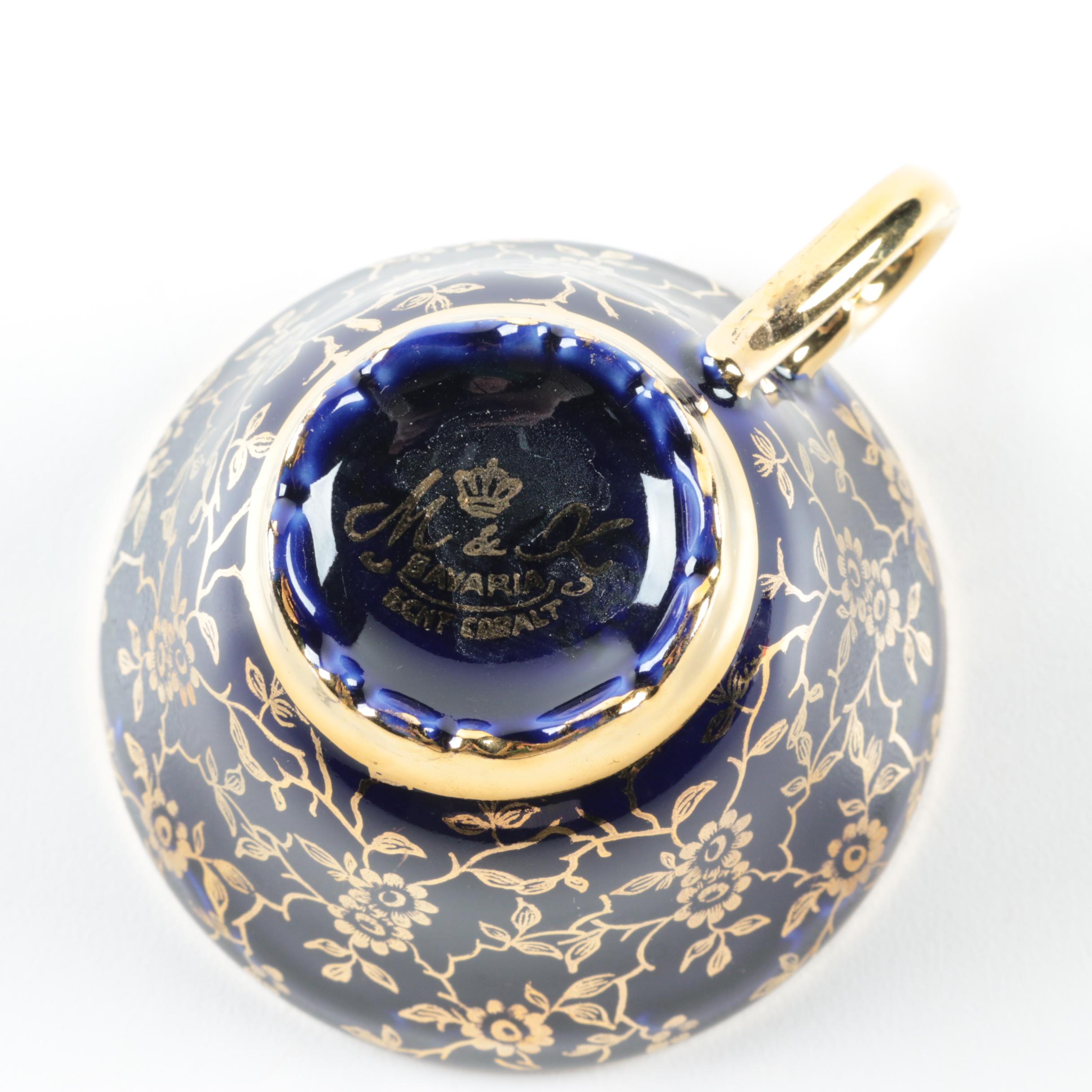 M &K Bavarian Echt Cobalt Coffee Service