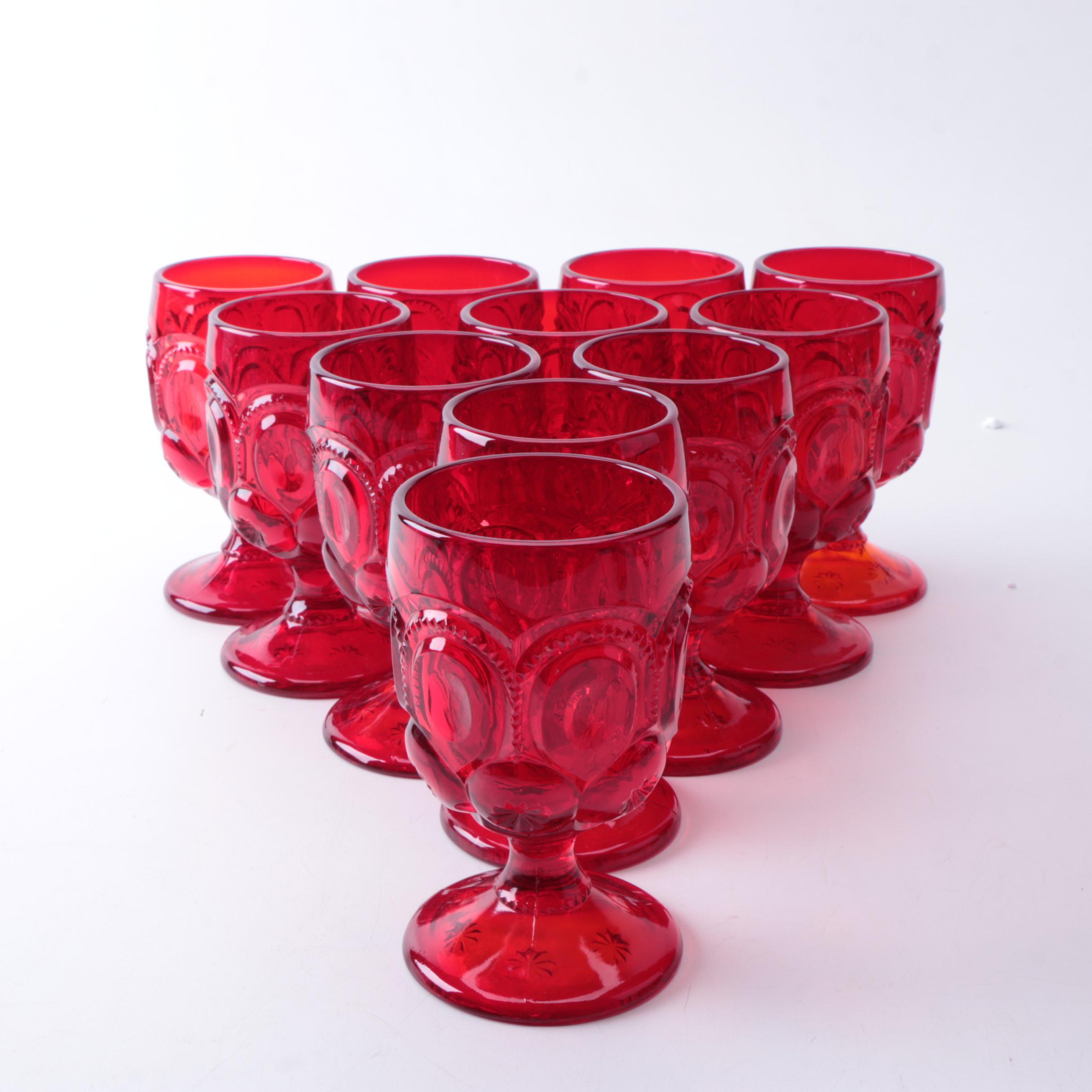 Vintage L. E. Smith "Moon and Star" Glass Goblets