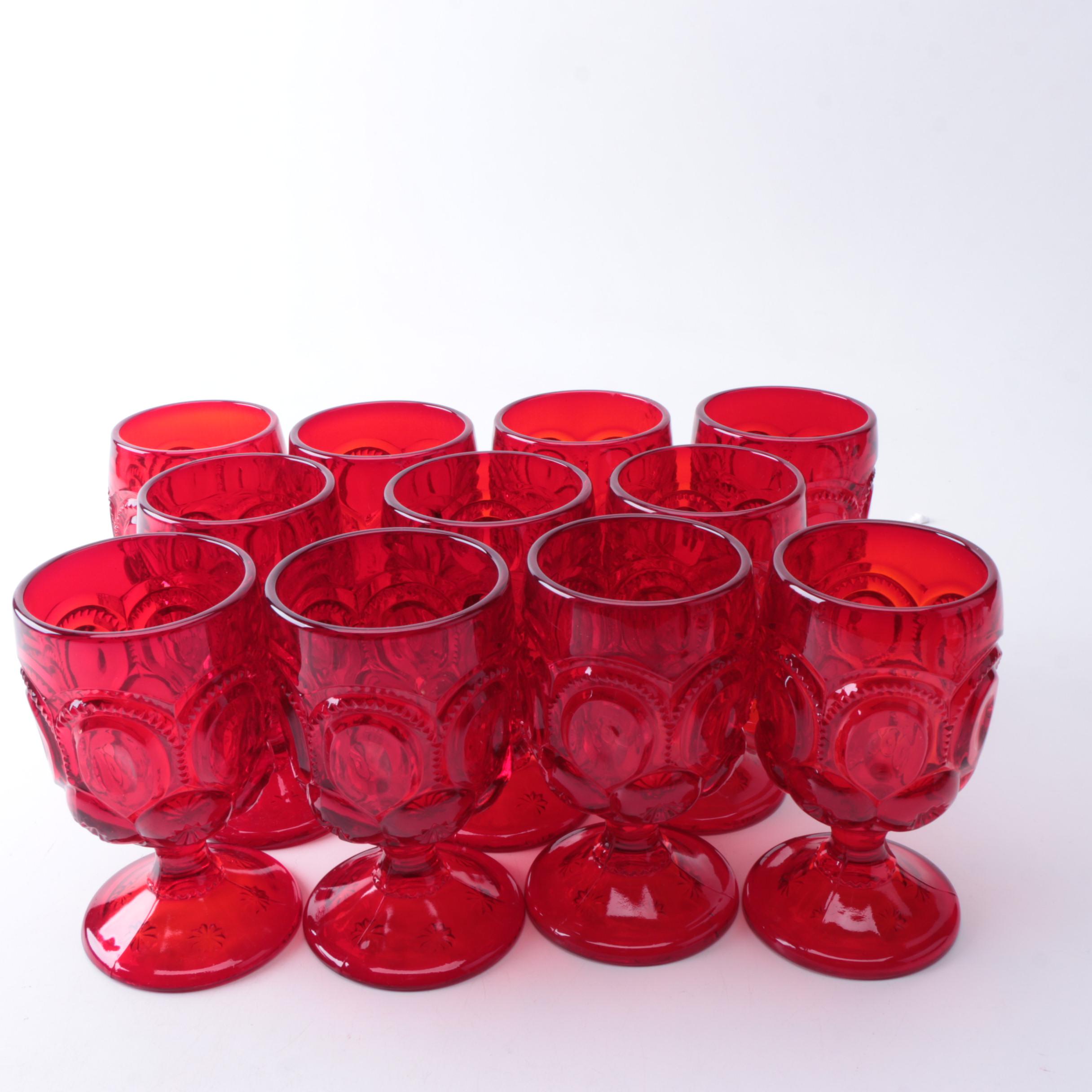 Vintage L. E. Smith "Moon and Star" Glass Goblets