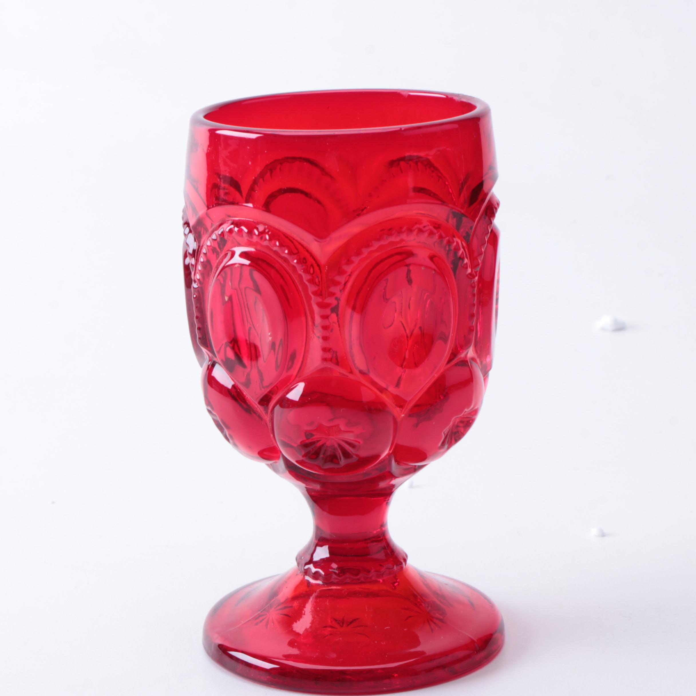 Vintage L. E. Smith "Moon and Star" Glass Goblets