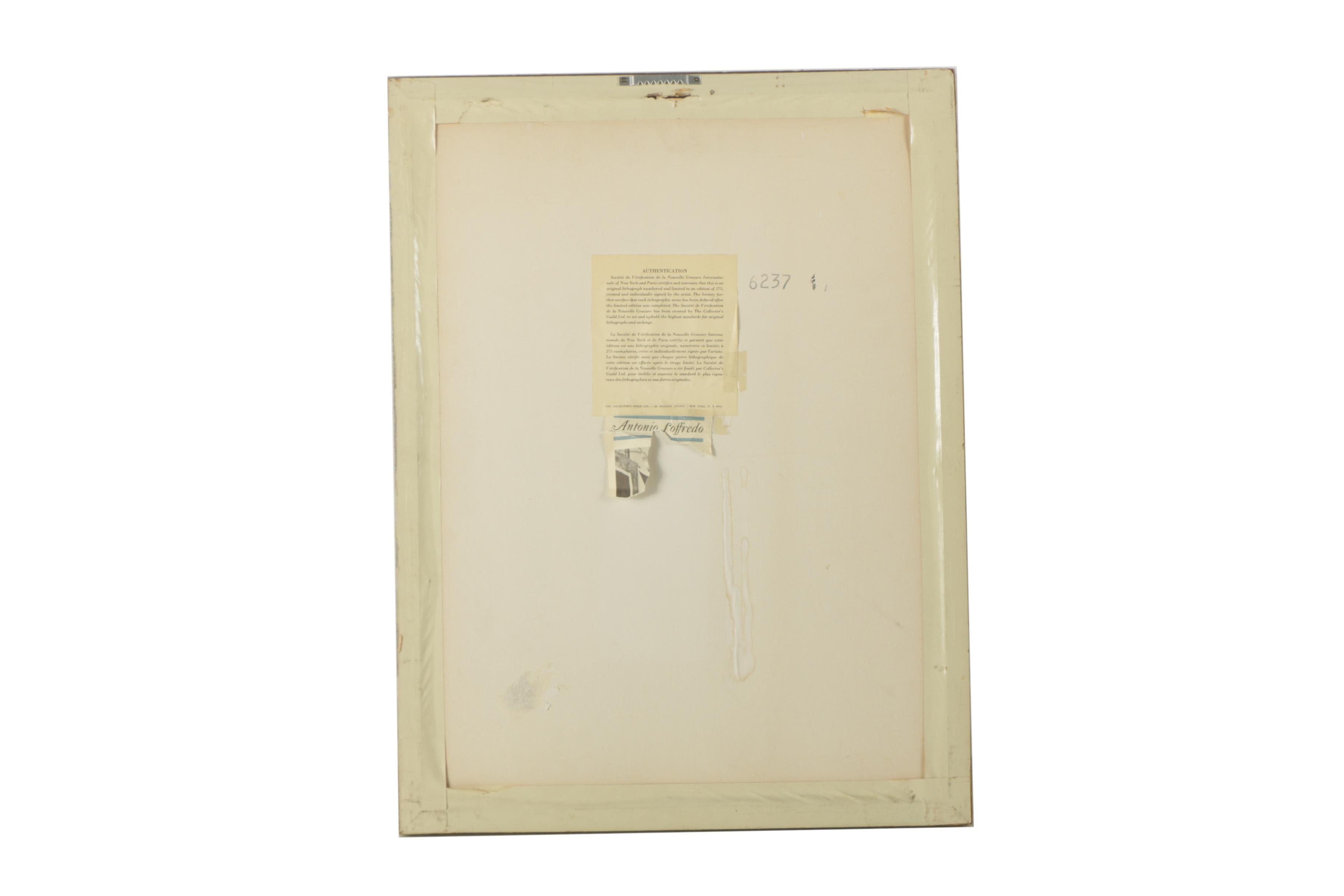 Antonio Loffredo Limited Edition Lithograph Waterfront Landscape