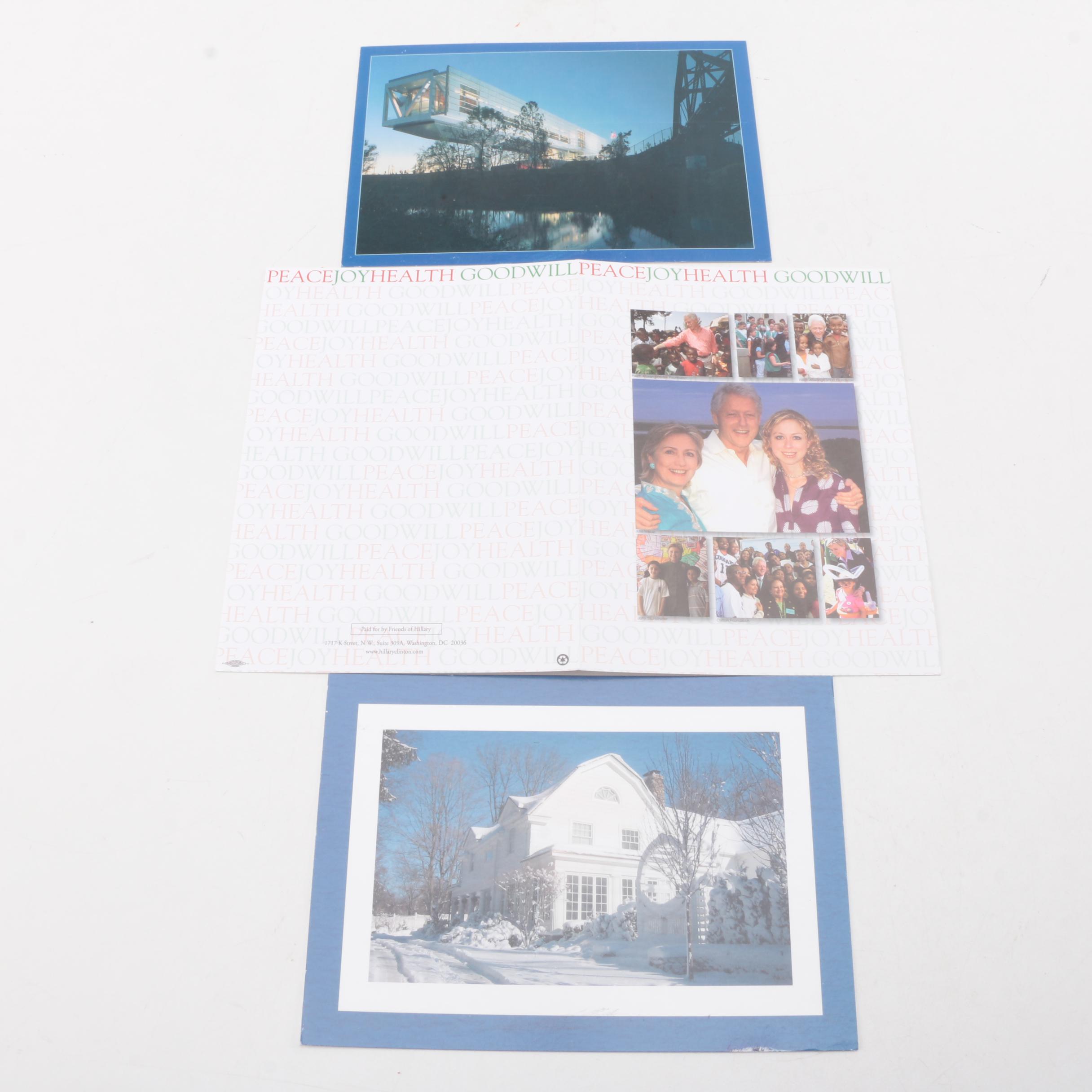 Christmas Cards From Bill and Hillary Clinton Associated Organizations