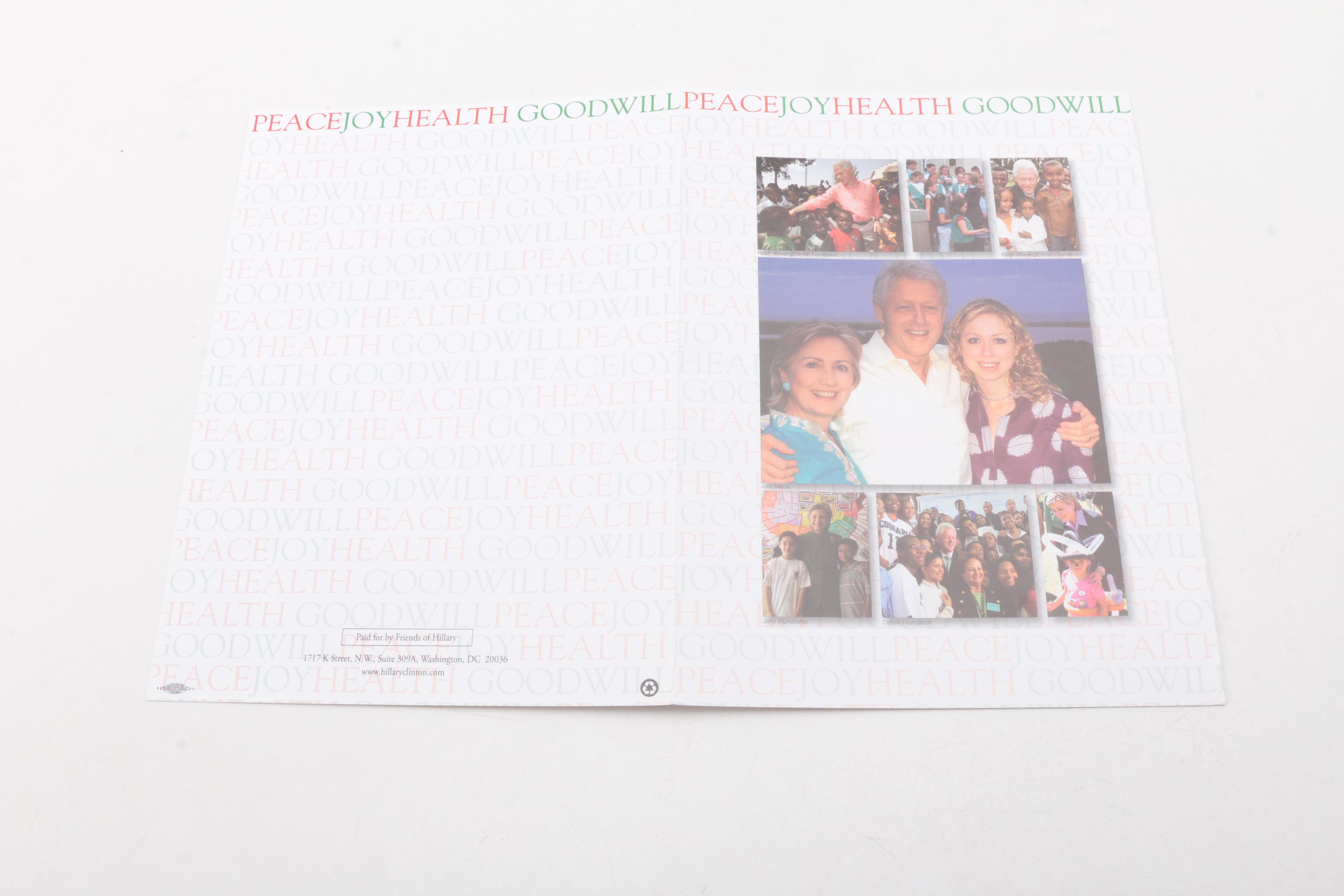 Christmas Cards From Bill and Hillary Clinton Associated Organizations