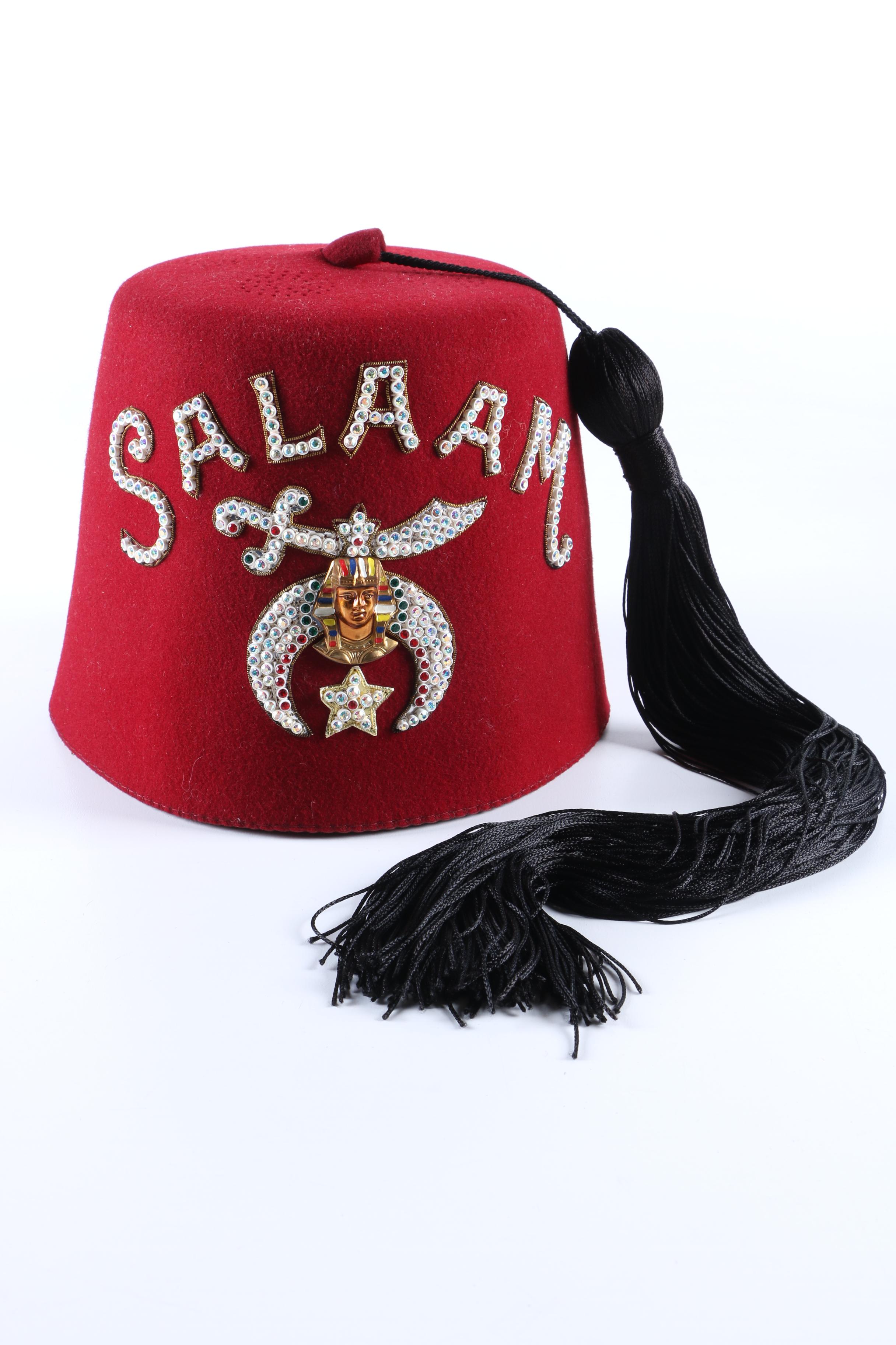 Vintage Anthony Nizzardini Masonic Supply Co. Shriners Fez and Hat Case