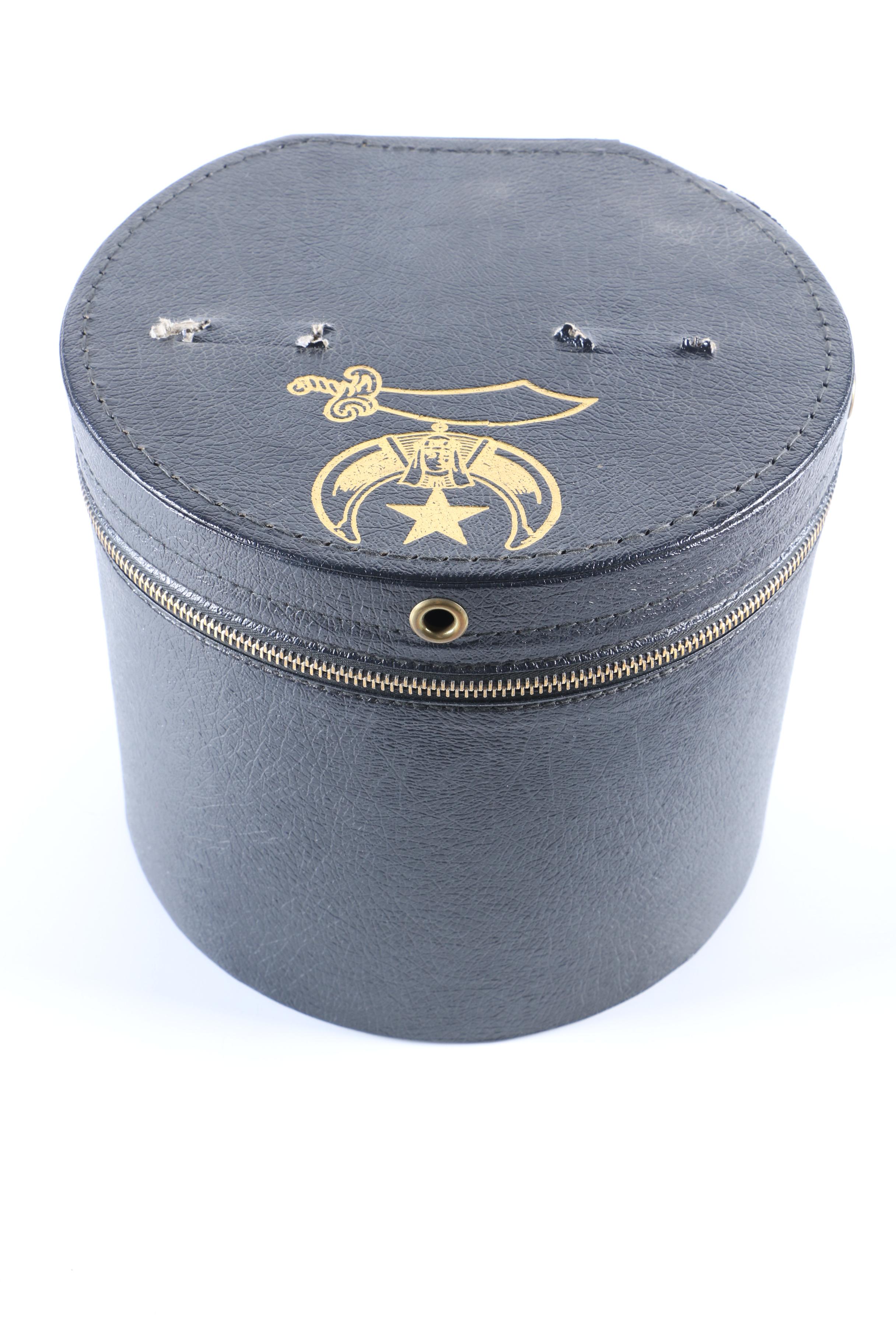 Vintage Anthony Nizzardini Masonic Supply Co. Shriners Fez and Hat Case