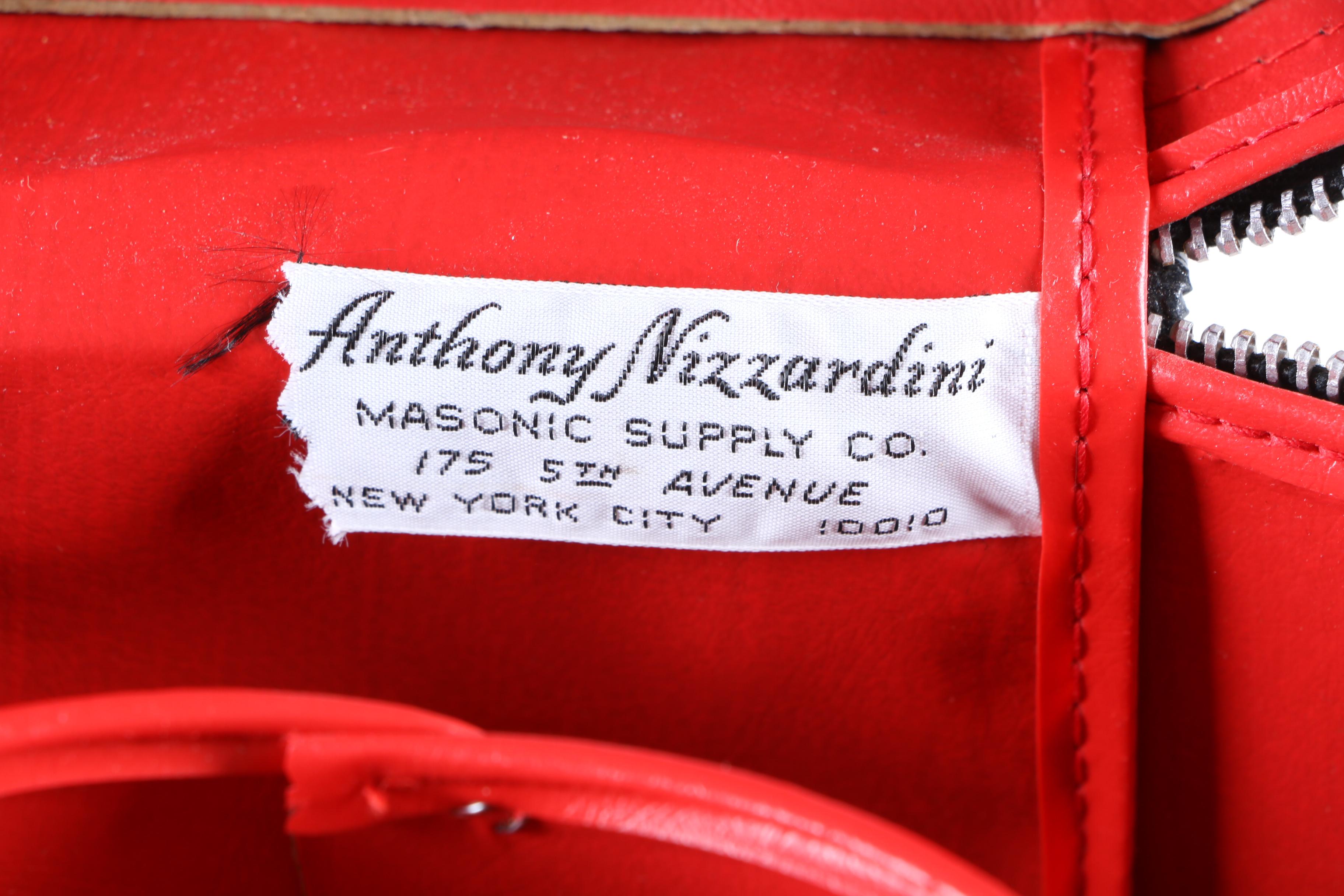 Vintage Anthony Nizzardini Masonic Supply Co. Shriners Fez and Hat Case