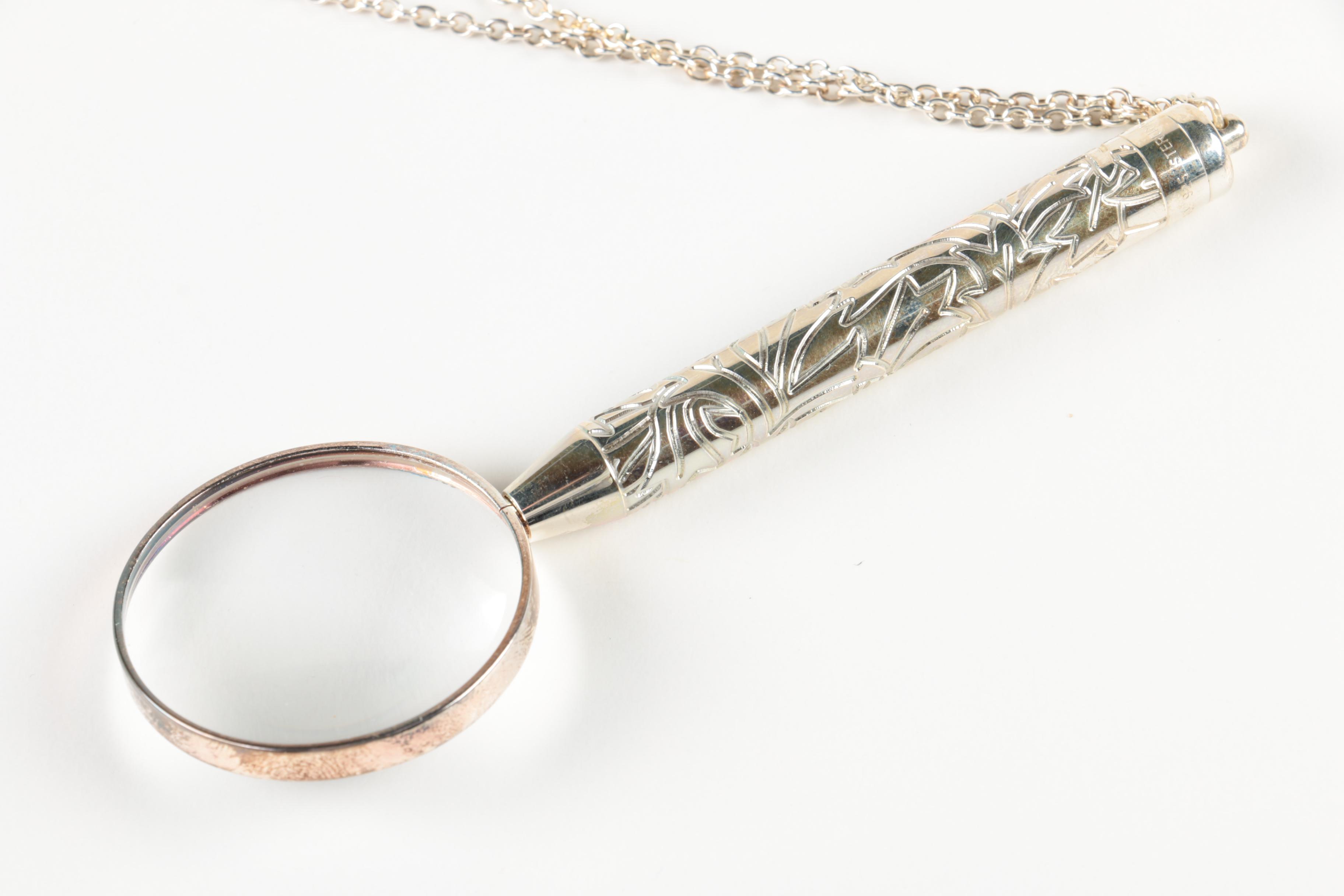 Tiffany and Co. Sterling Silver Magnifying Glass Necklace