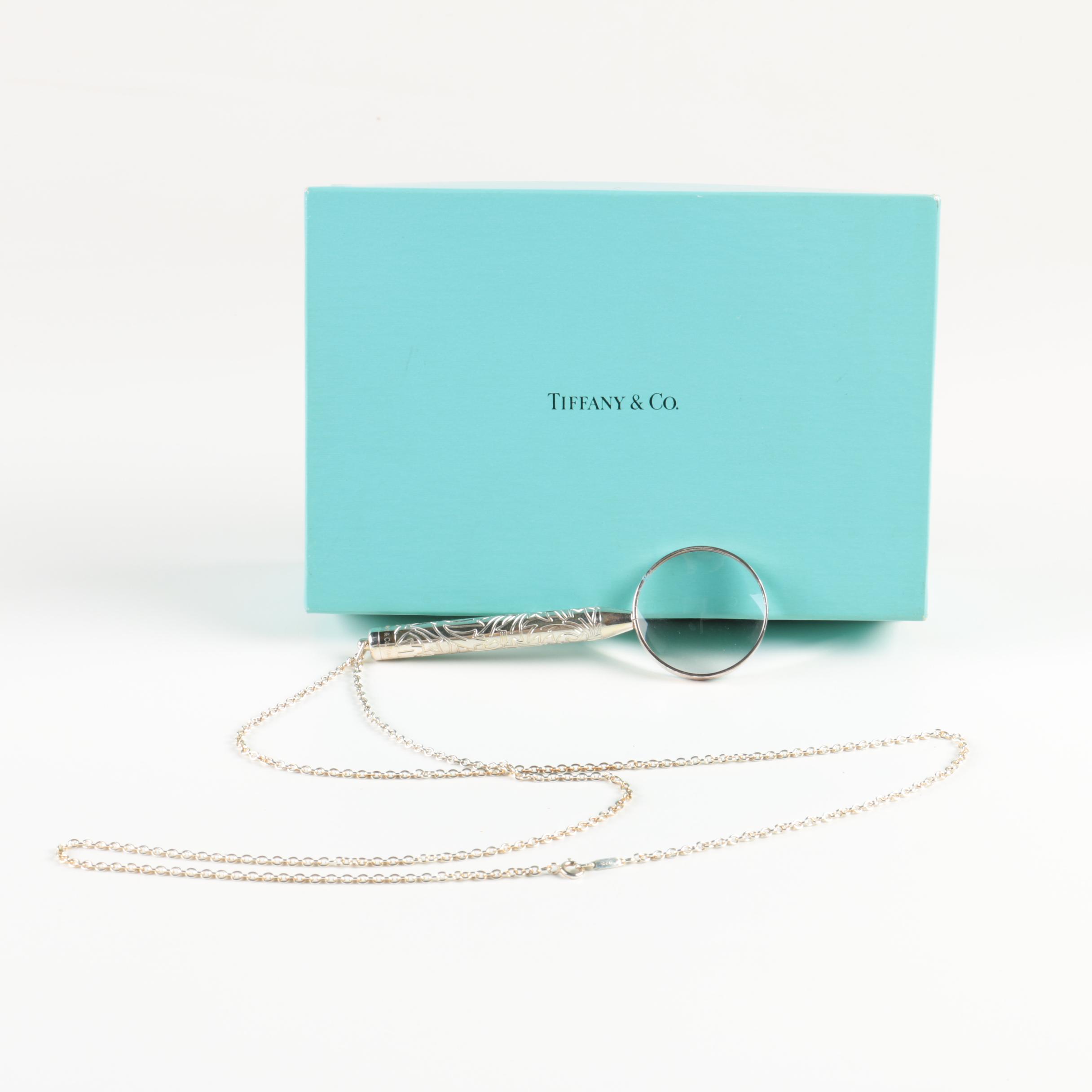 Tiffany and Co. Sterling Silver Magnifying Glass Necklace
