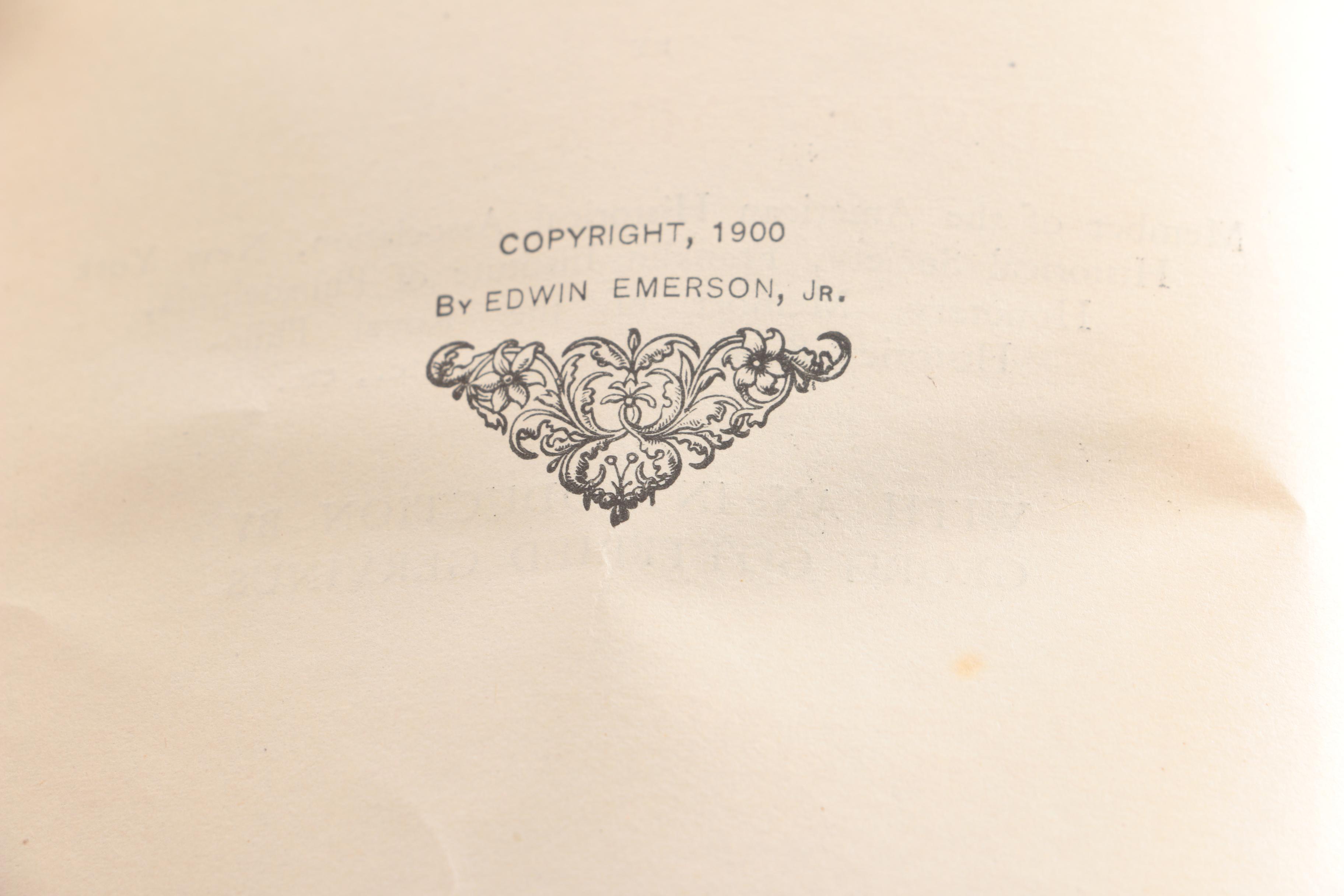 1901 Volume One "A History of the Nineteenth Century" by Edwin Emerson, Jr.