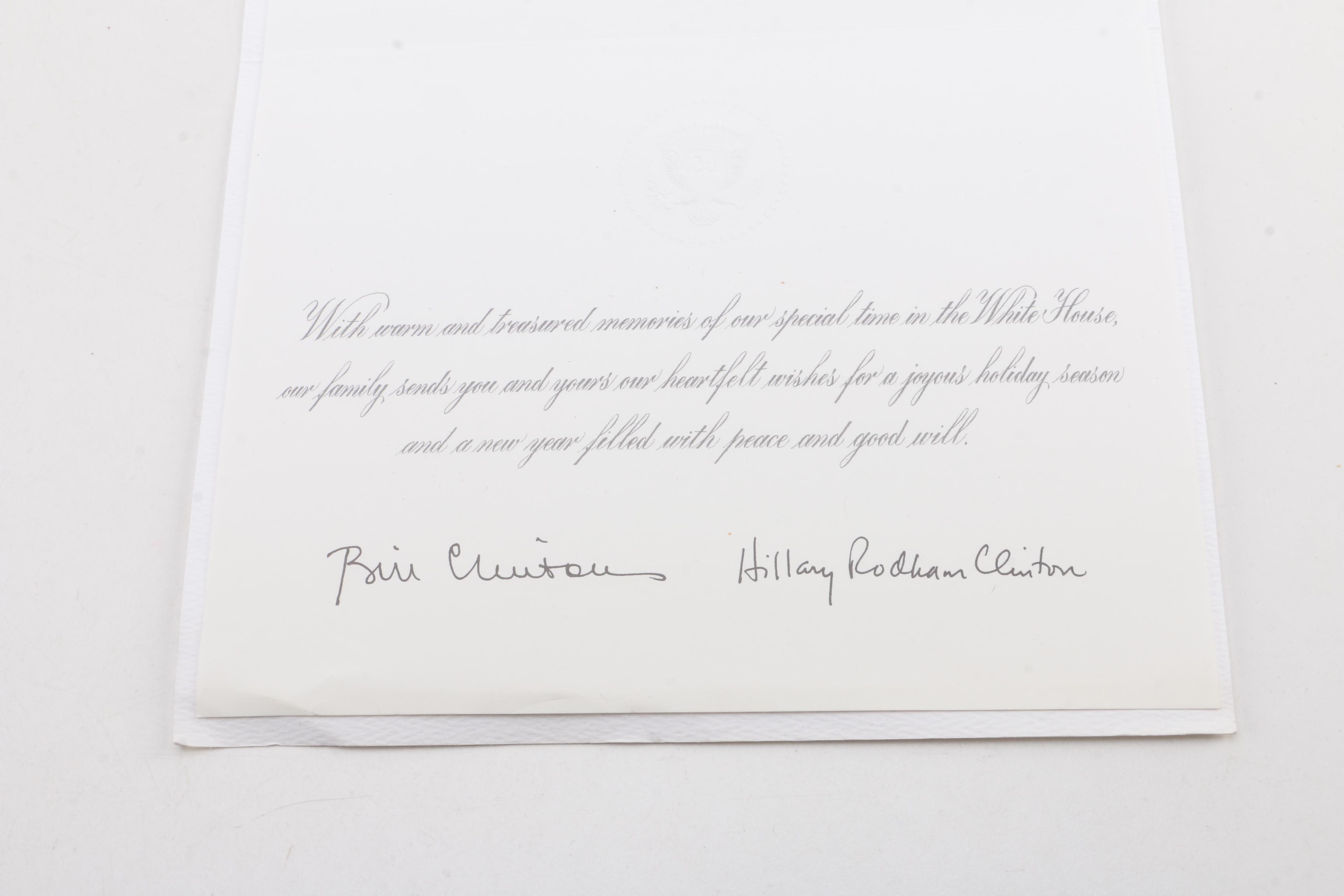 Clinton Presidency White House Christmas Cards