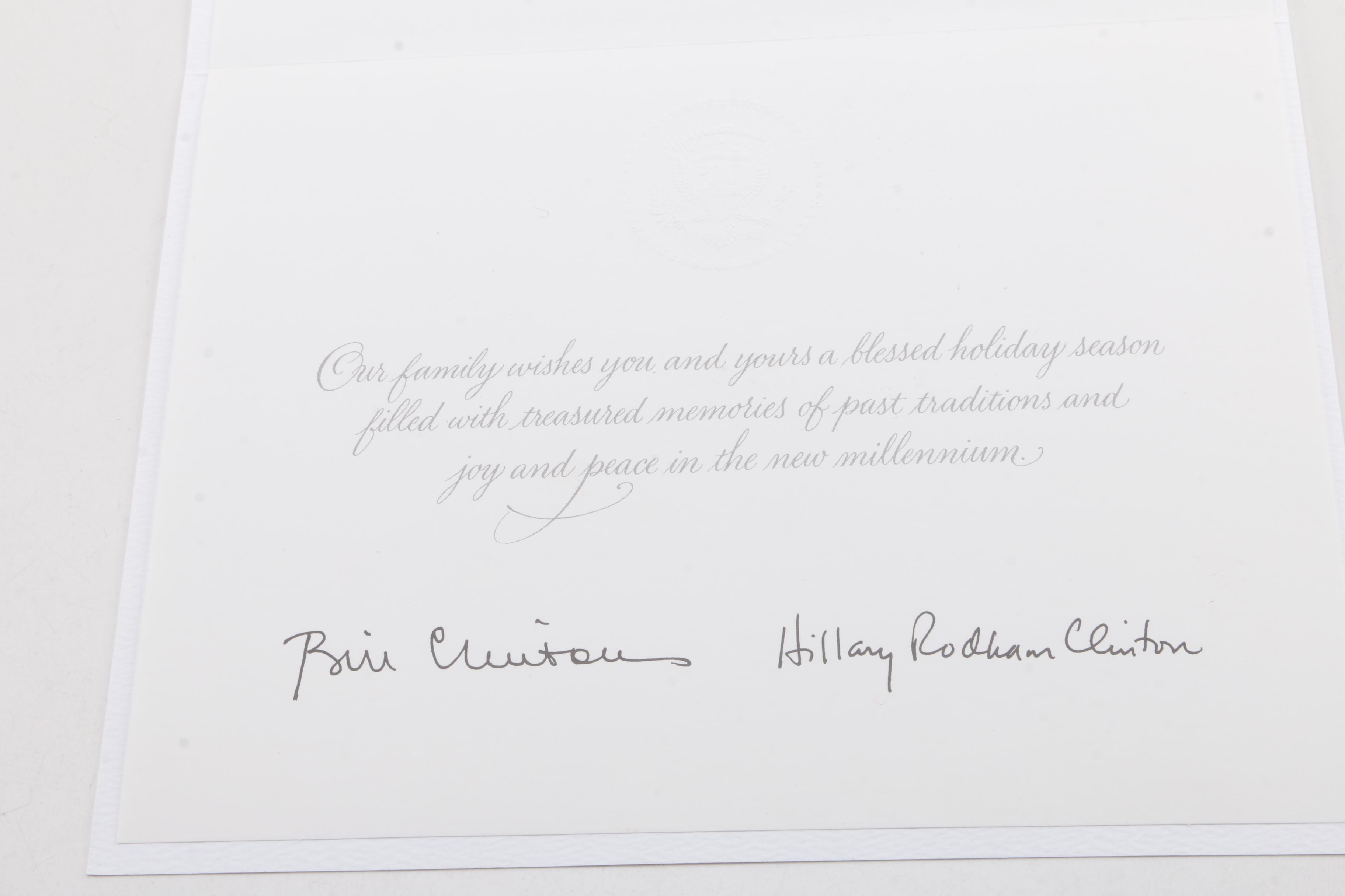 Clinton Presidency White House Christmas Cards