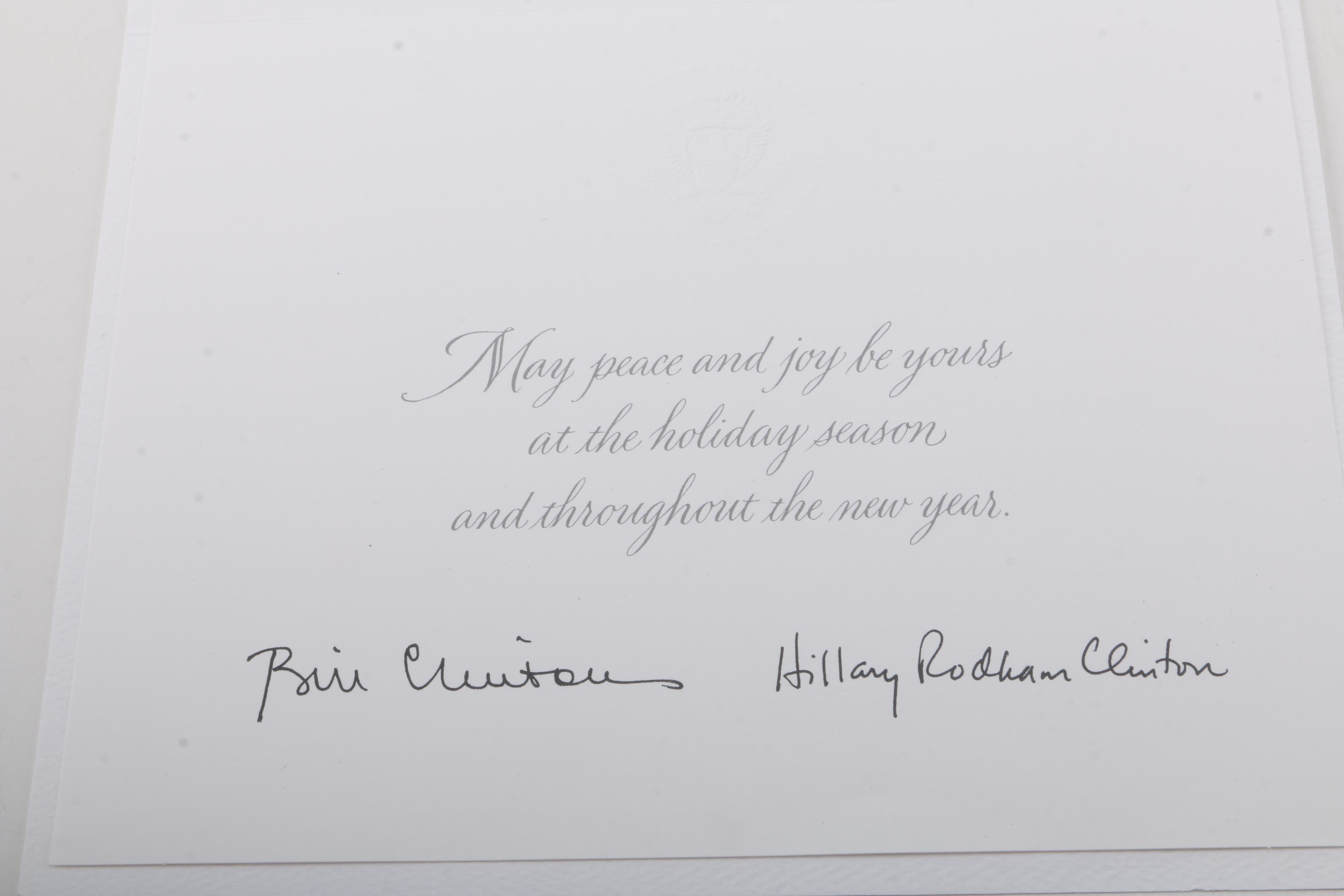 Clinton Presidency White House Christmas Cards