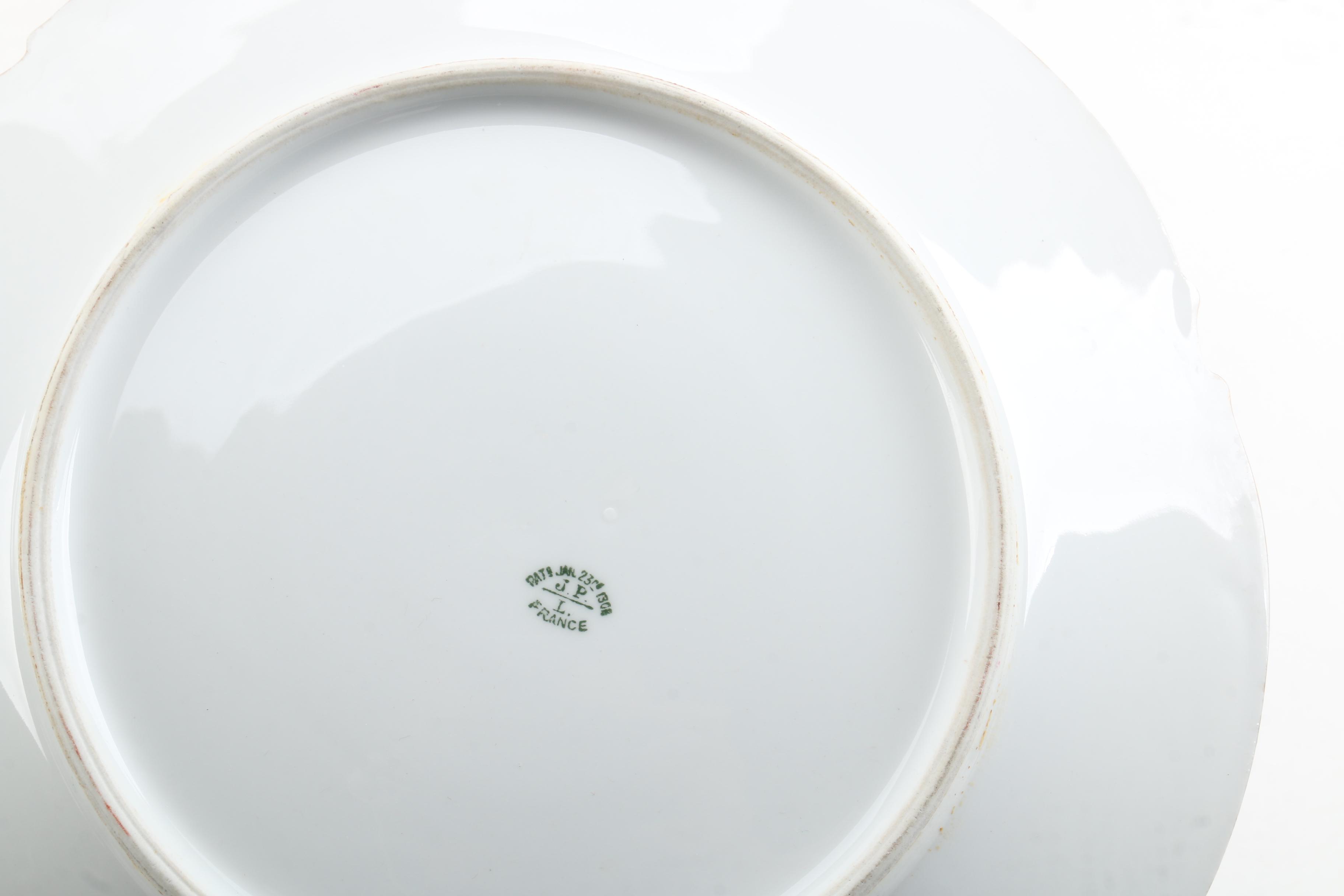 Vintage Porcelain Tableware with Monogram