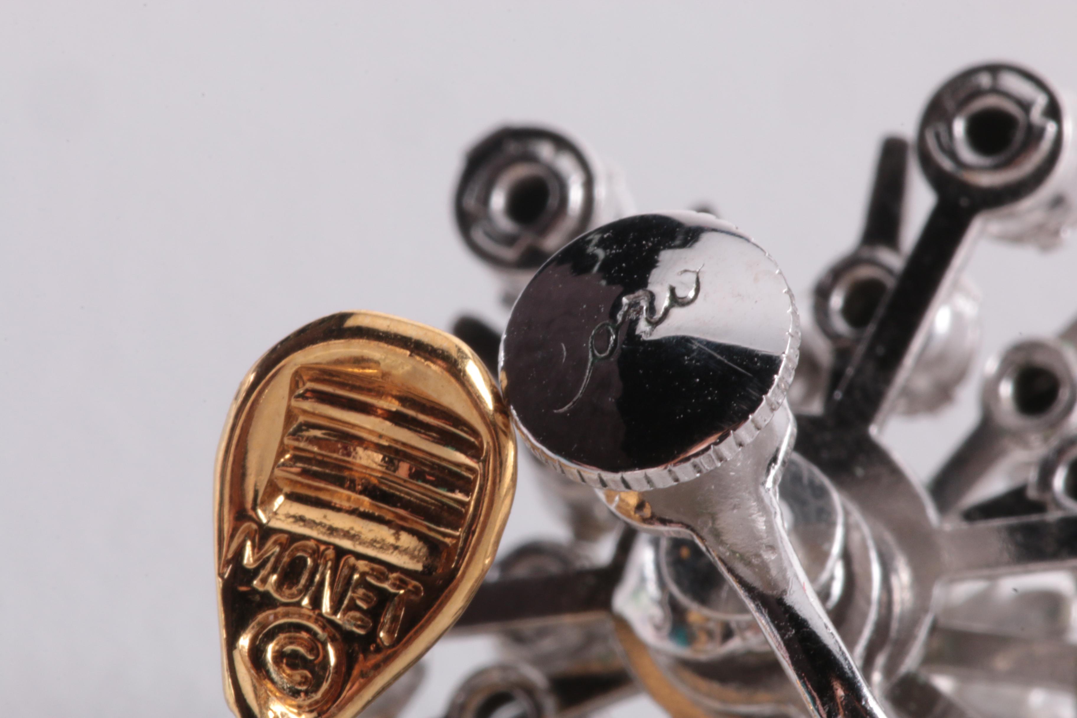 Silver and Gold Tone Jewelry Assortment Including Trifari and Alice Seely