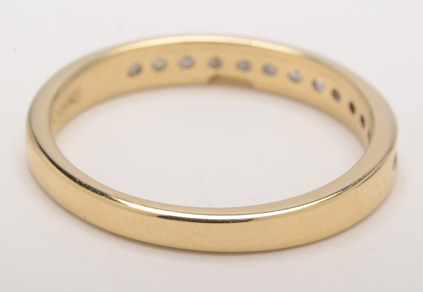 Magic Glo 10K Yellow Gold Channel Set Diamond Band