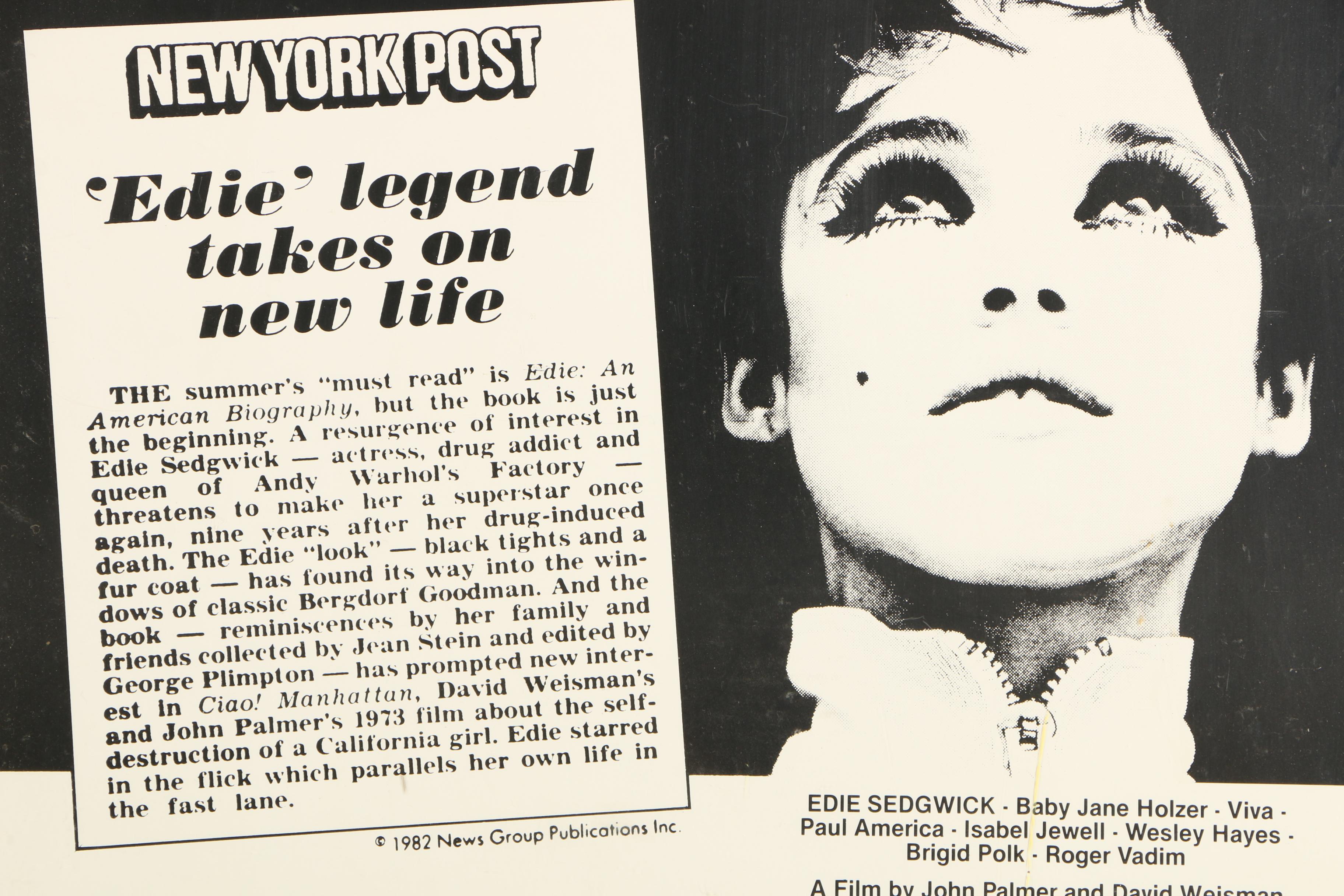 Halftone Film Poster for "Ciao! Manhattan"