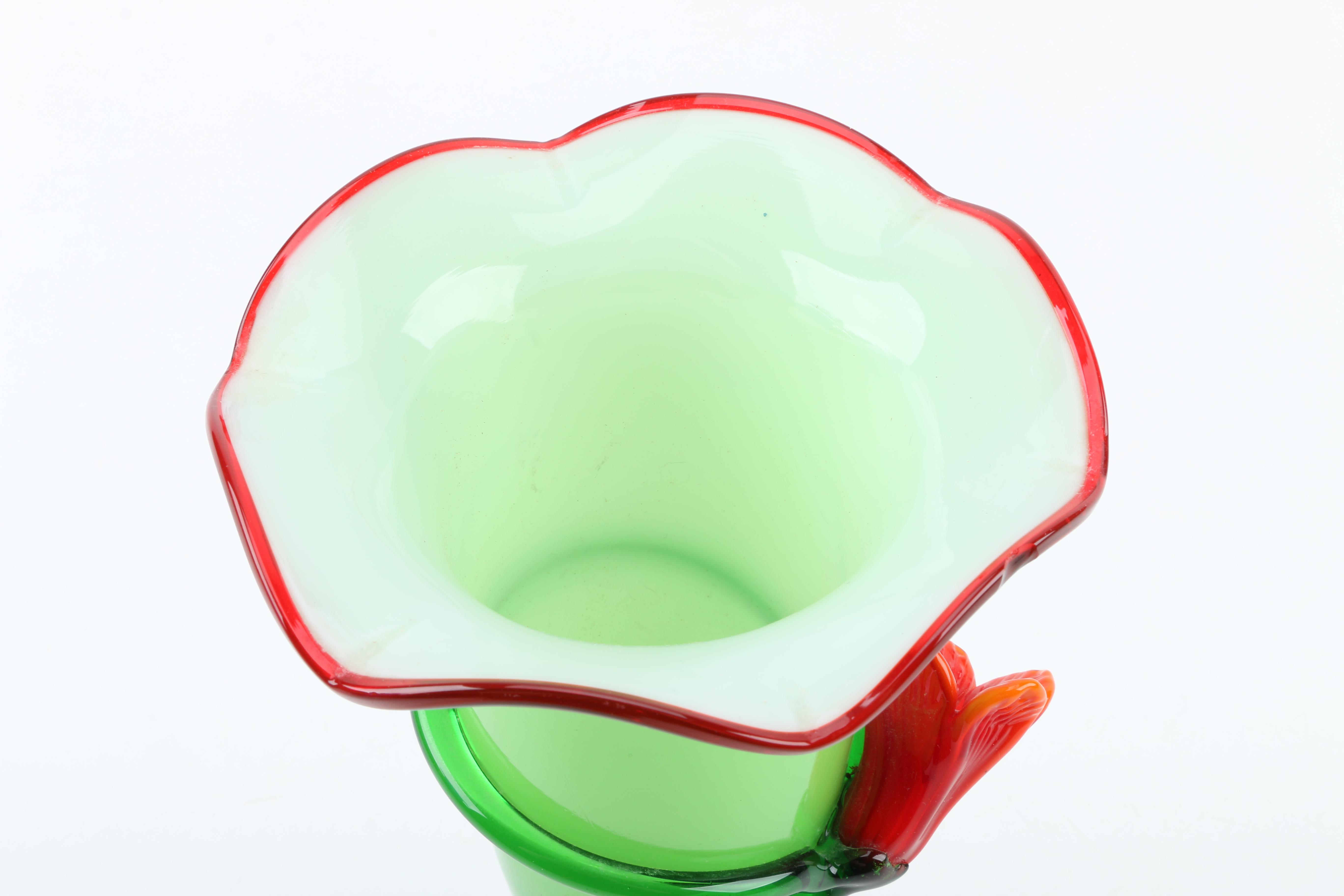 Hand Blown Art Glass Vase