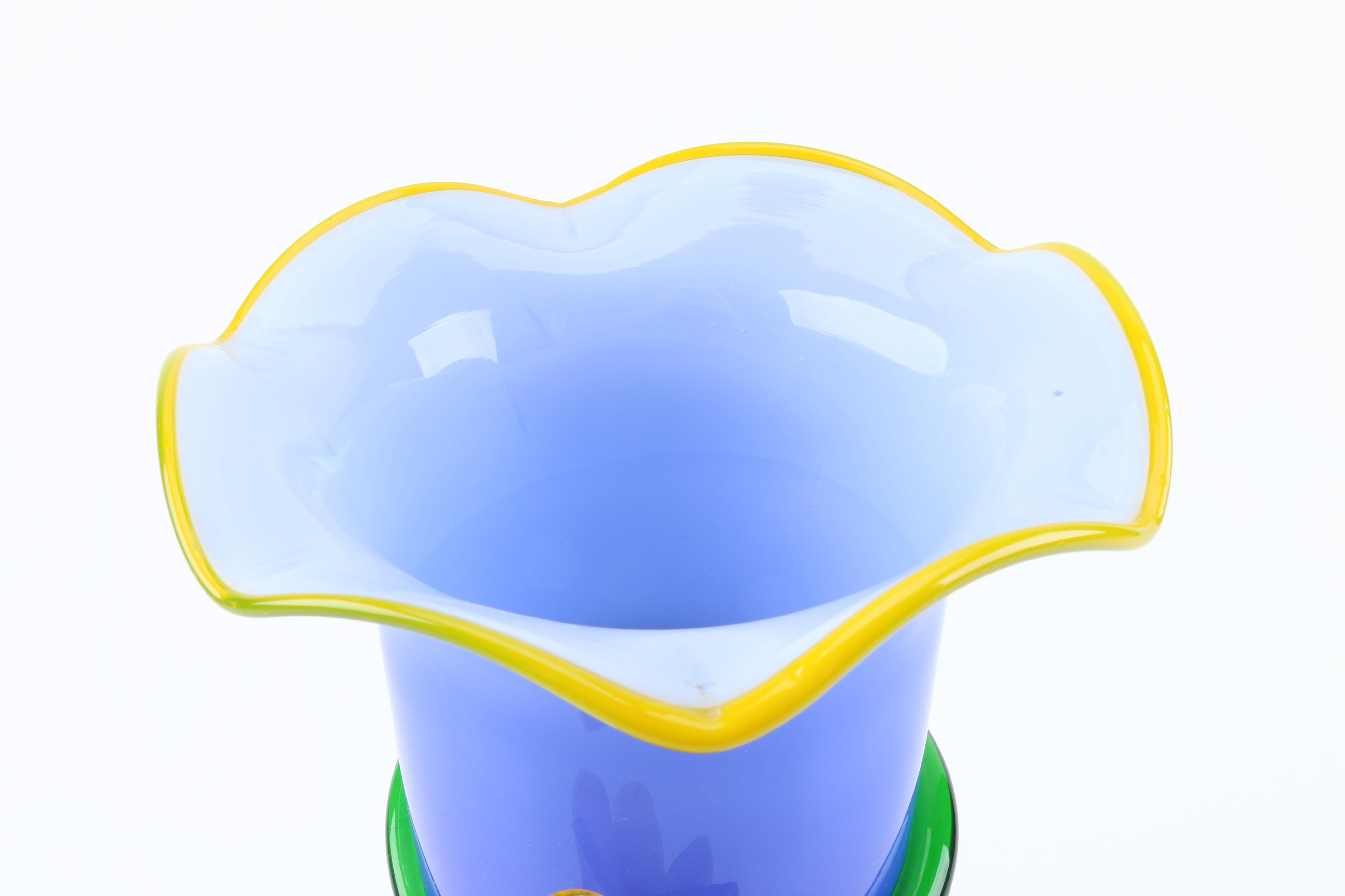 Hand Blown Art Glass Vase