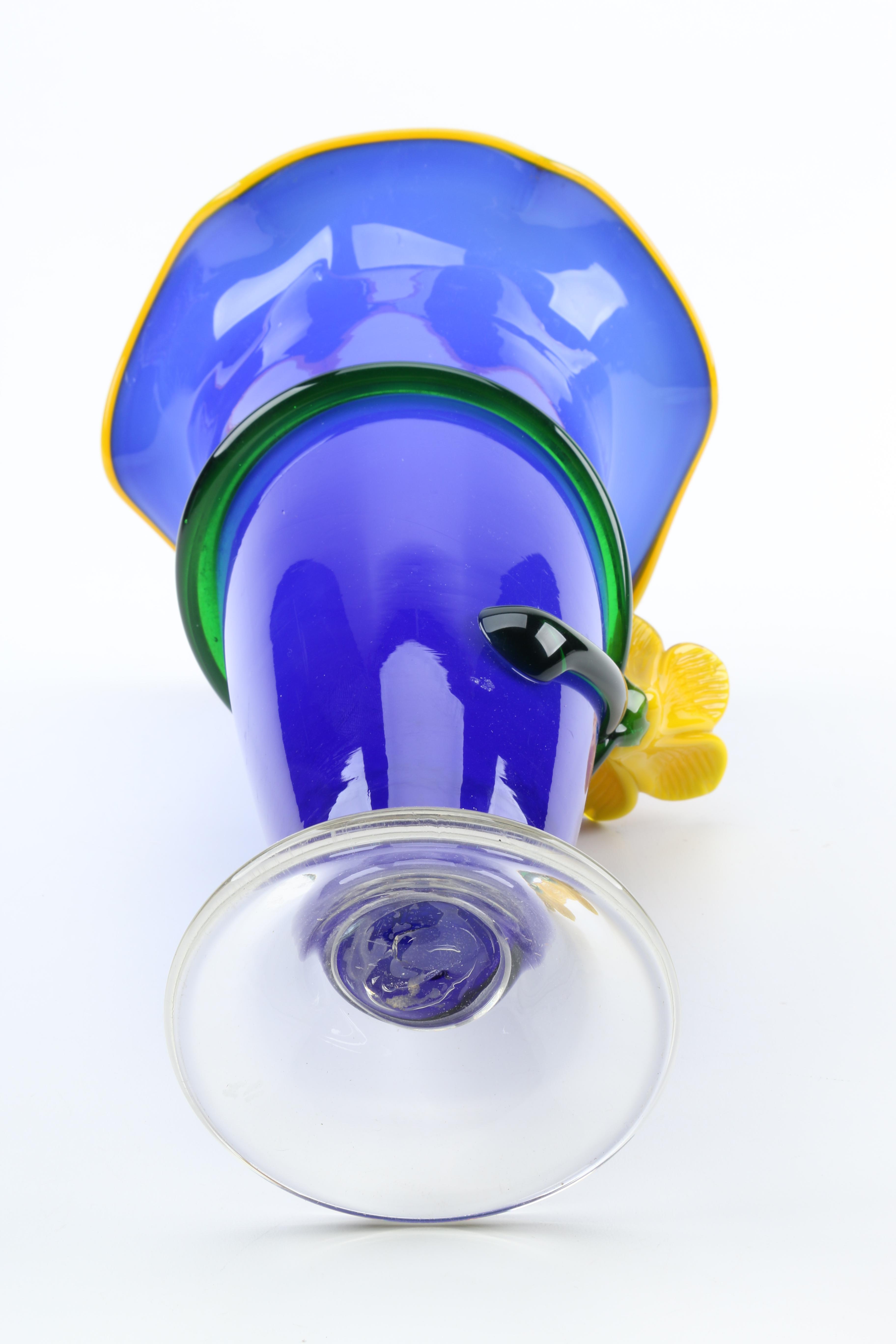 Hand Blown Art Glass Vase
