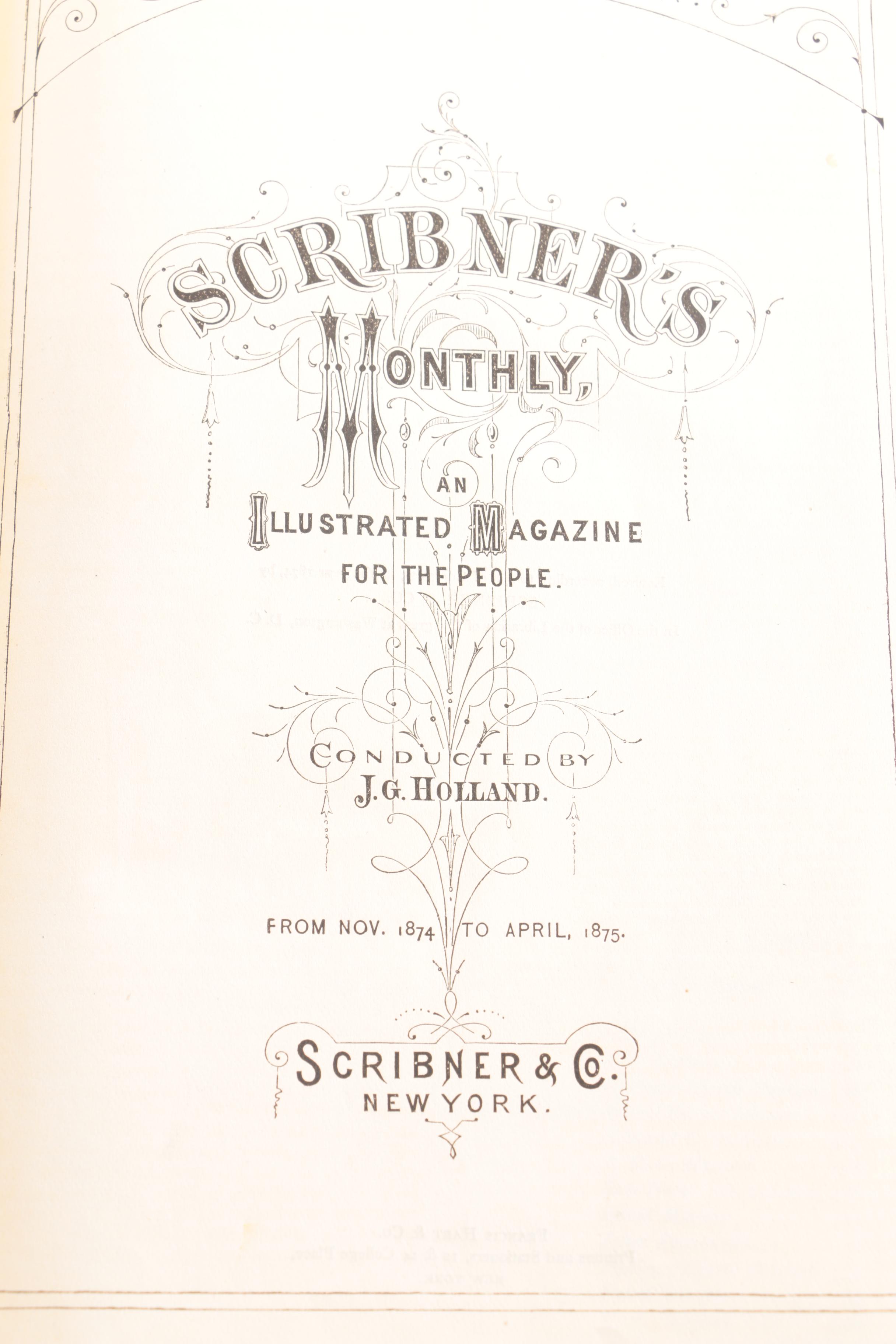 1874-1875 "Scribner's Monthly" Illustrated Magazine Book