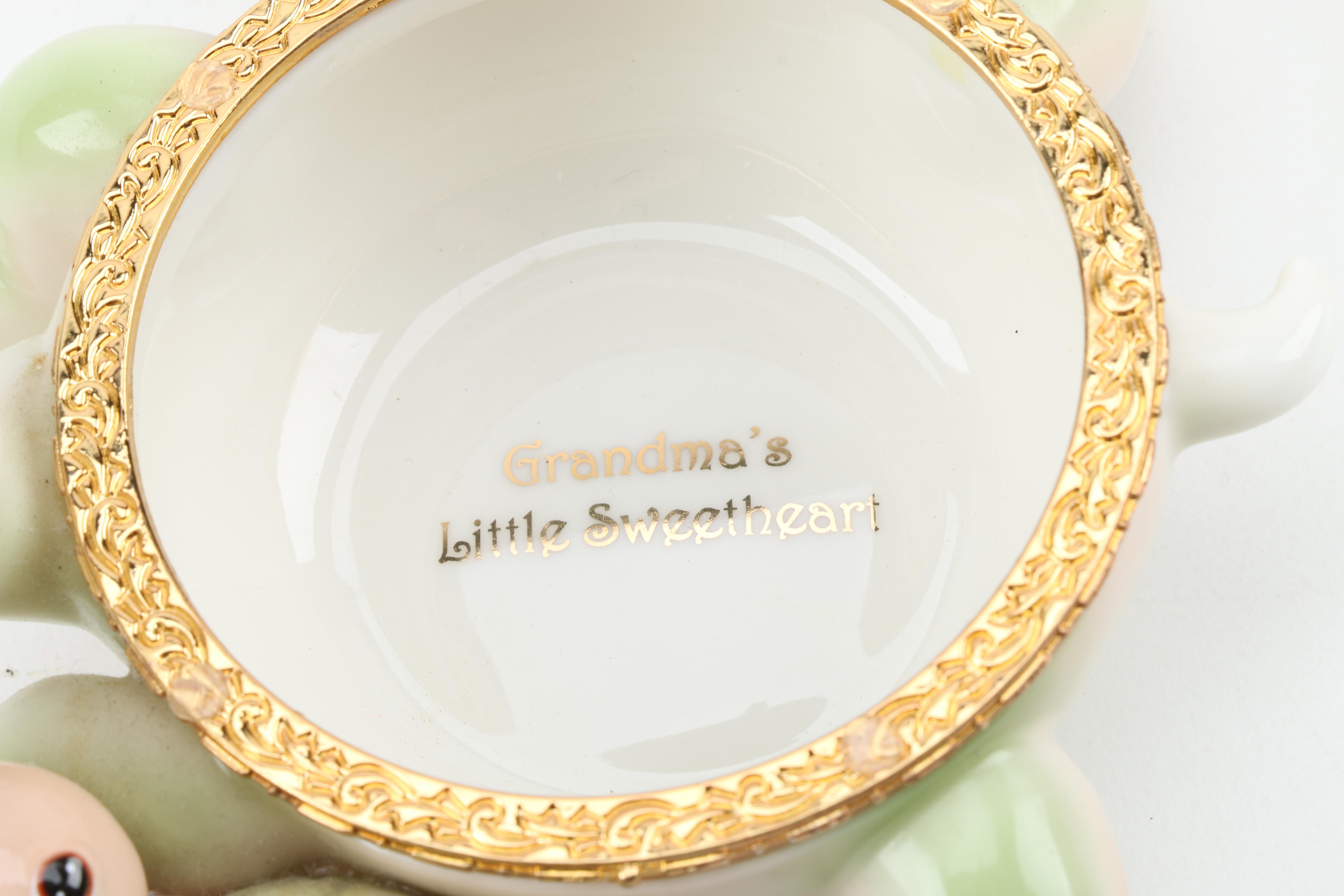 Bradford Exchange Porcelain Turtle Musical Trinket Boxes