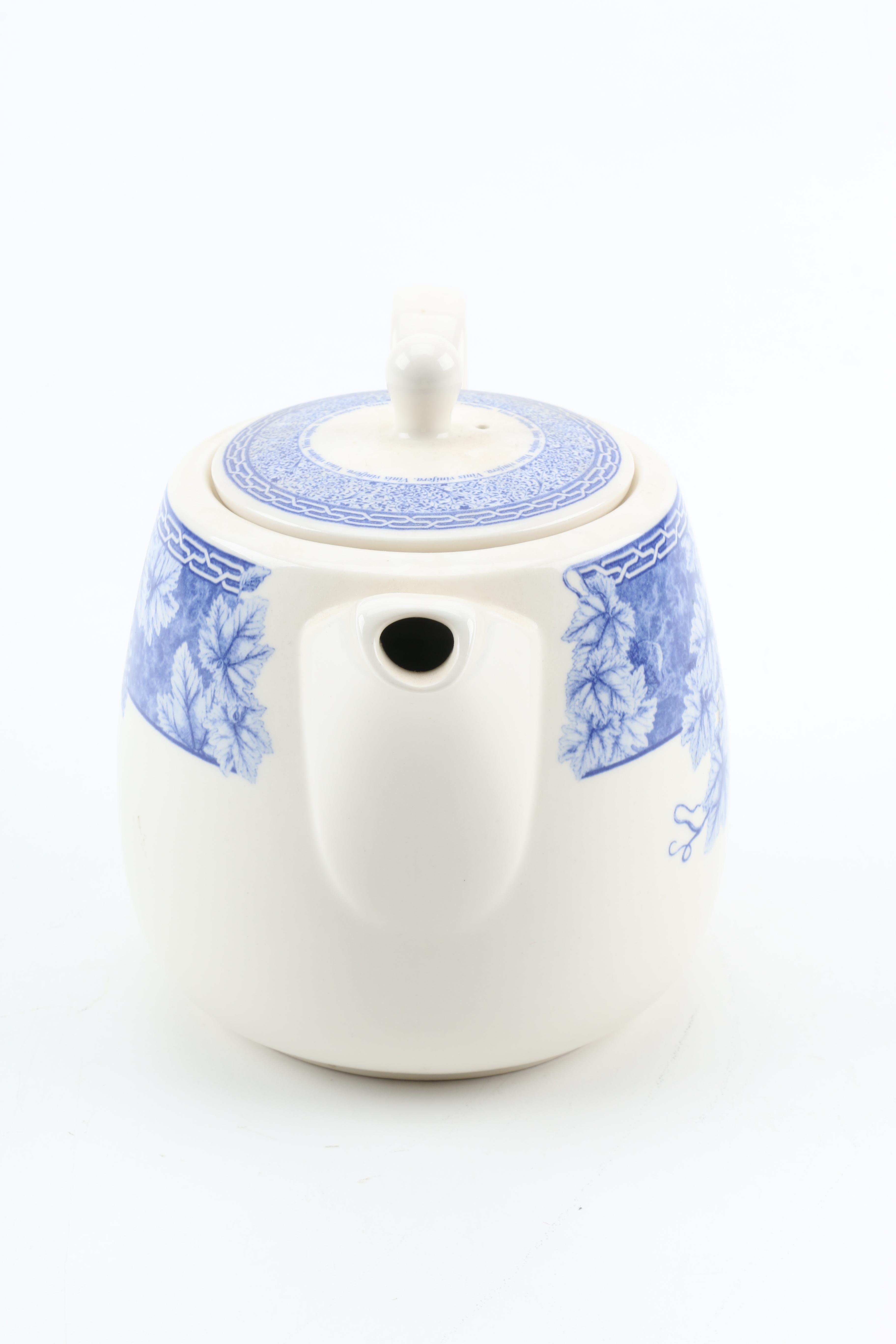 Wedgwood Home "Vintage Blue" Earthenware Tea Pot