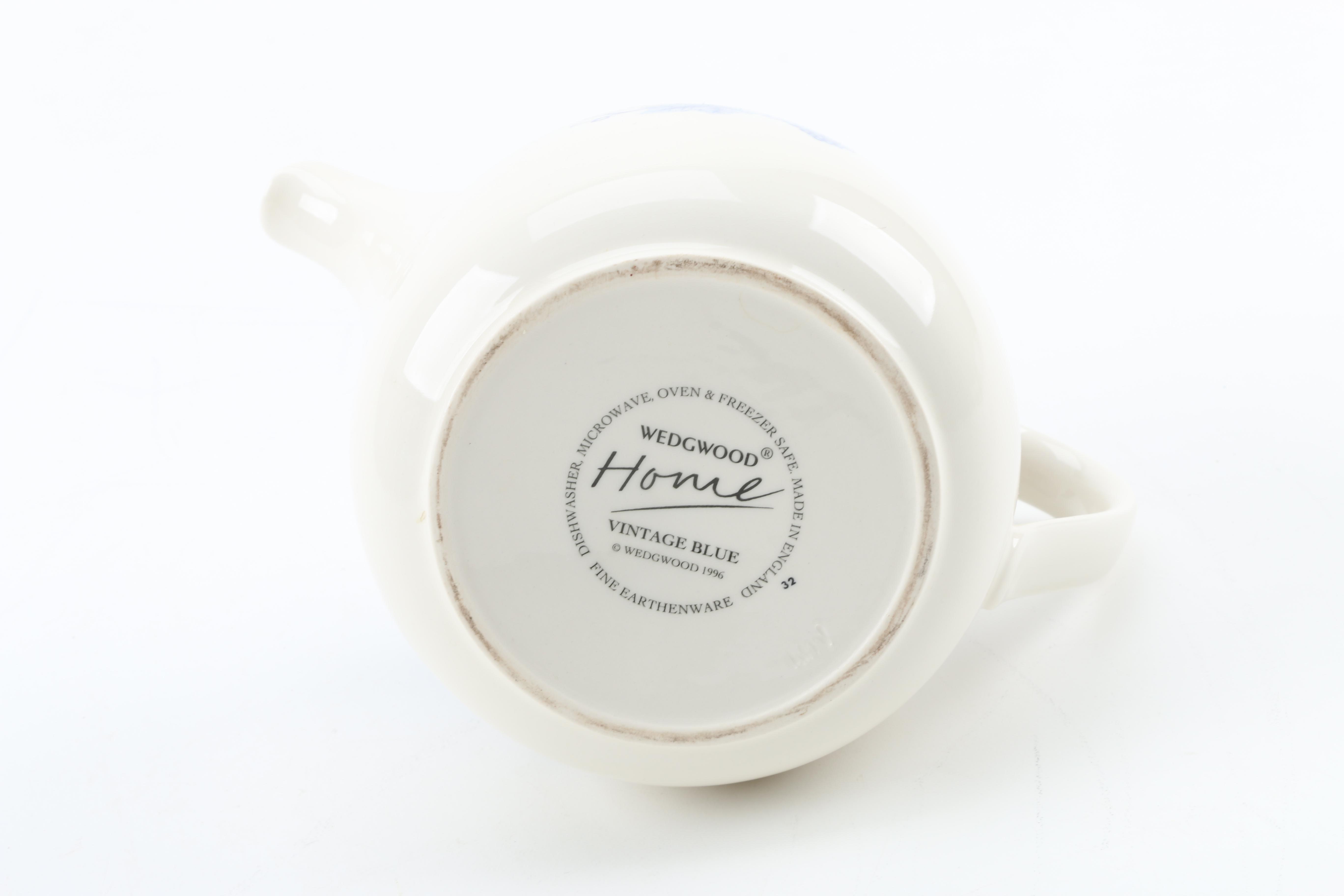 Wedgwood Home "Vintage Blue" Earthenware Tea Pot
