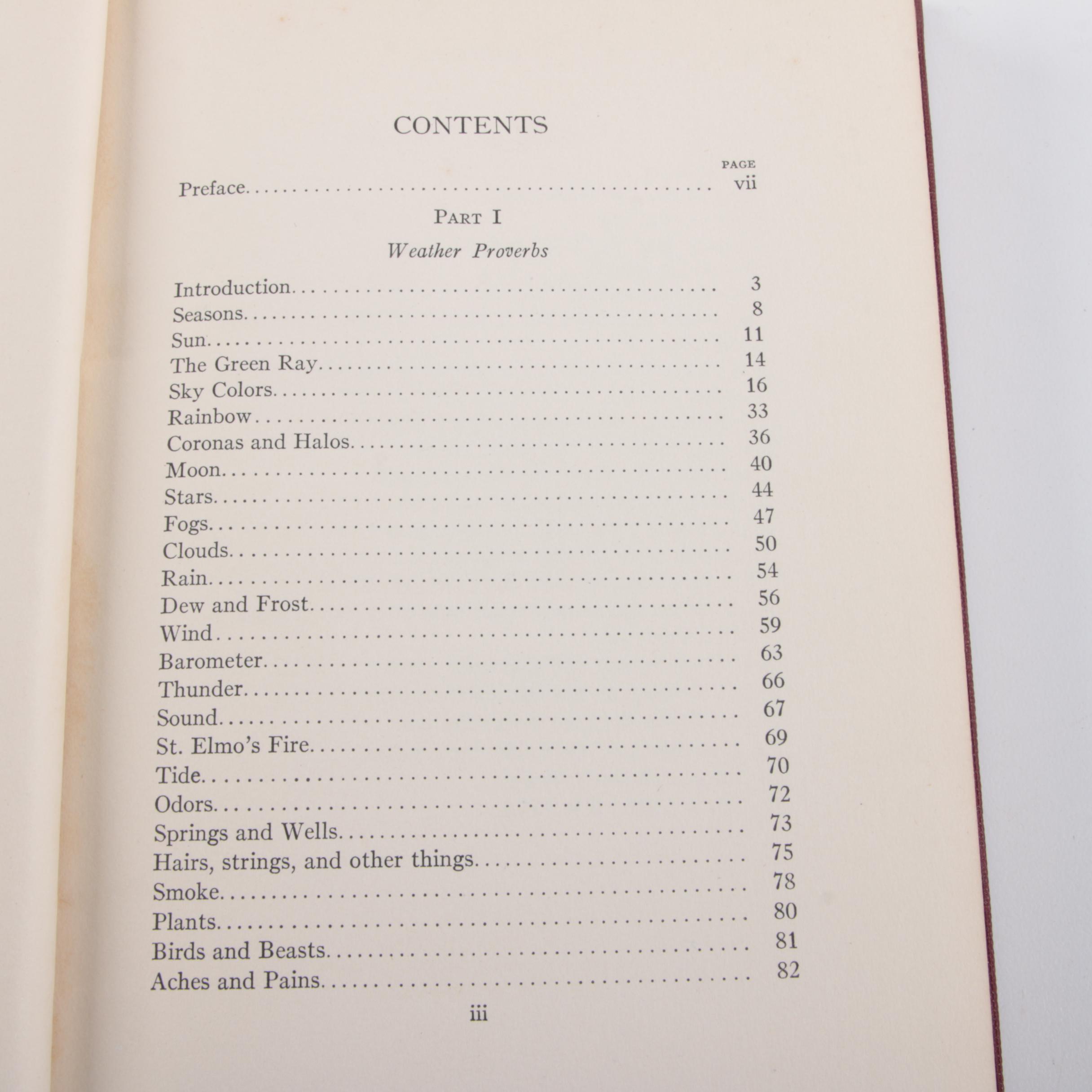 1923 "Weather Proverbs and Paradoxes" by W. J. Humphreys