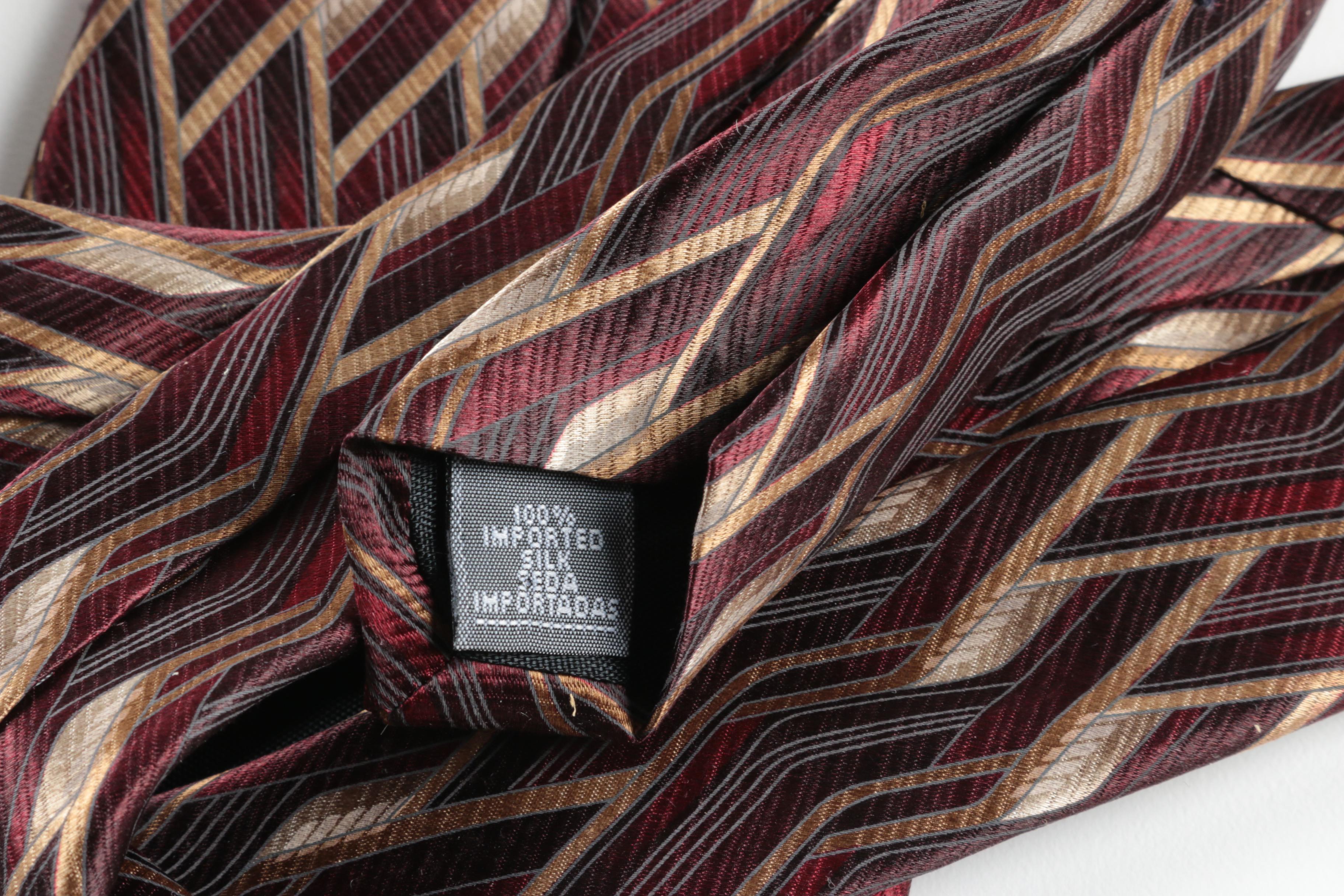 Men's Vintage Neckties Including Silk and Novelty Prints