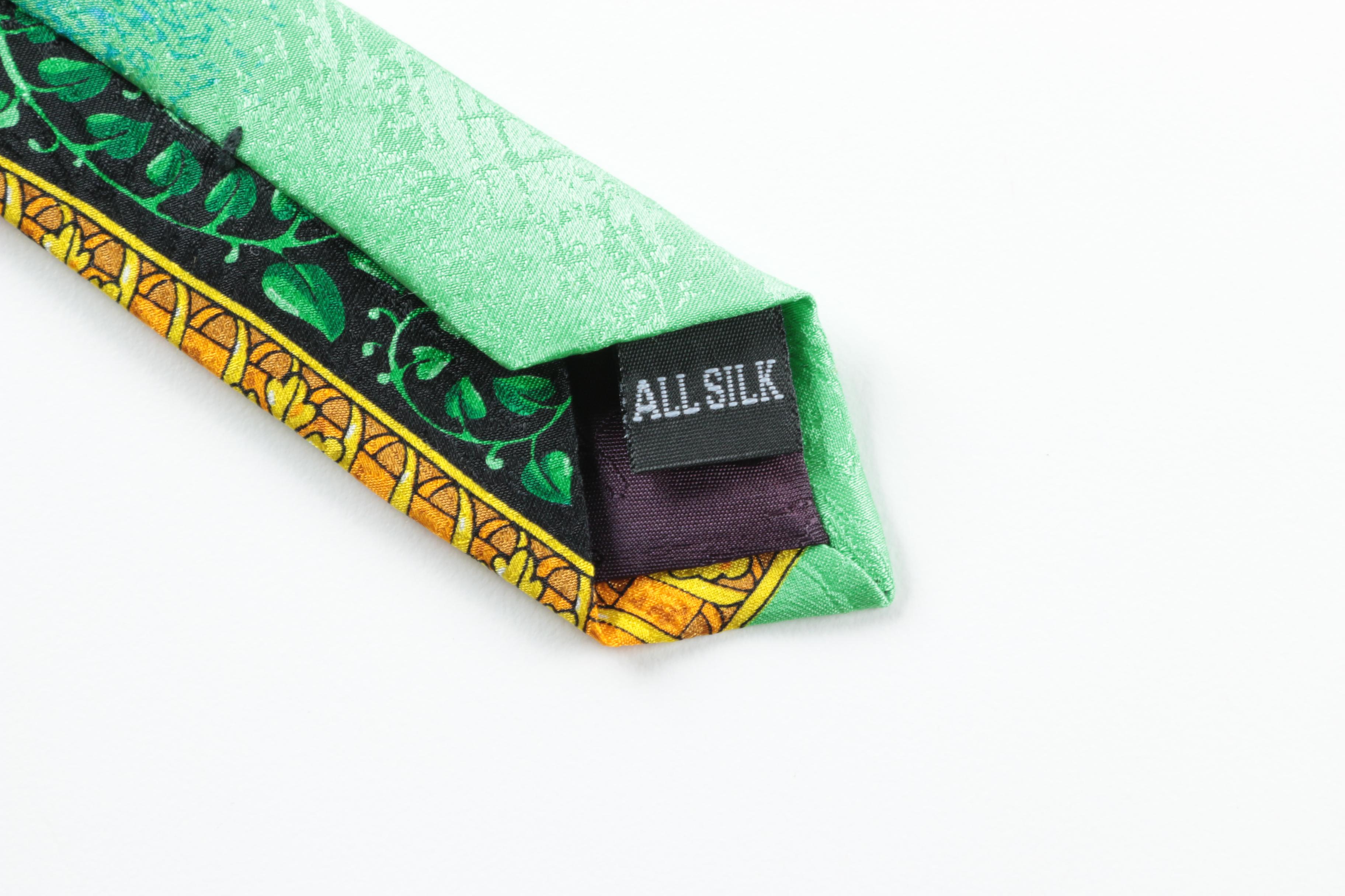 Men's Vintage Neckties Including Silk and Novelty Prints