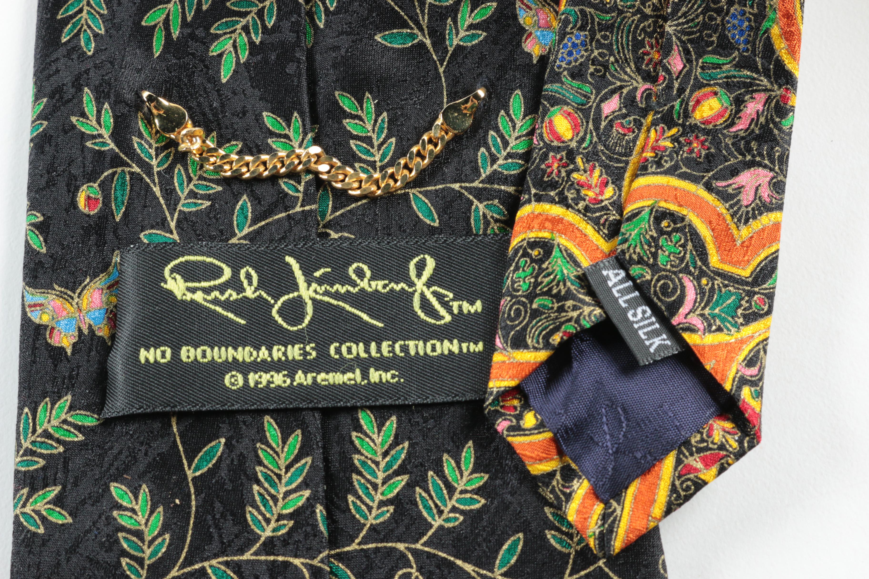 Men's Vintage Neckties Including Silk and Novelty Prints