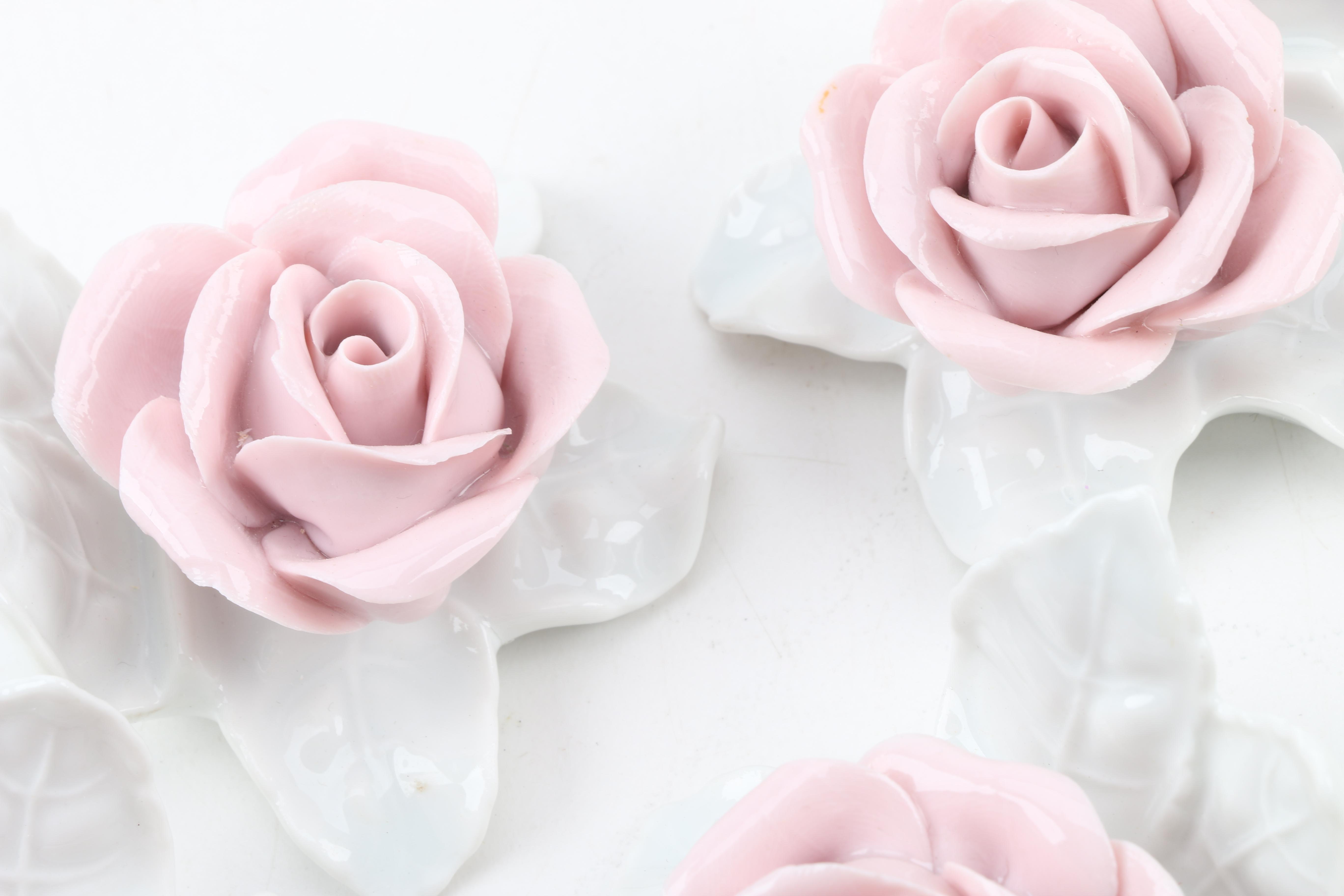 Kaiser Porcelain Figural Rose Place Card Holders