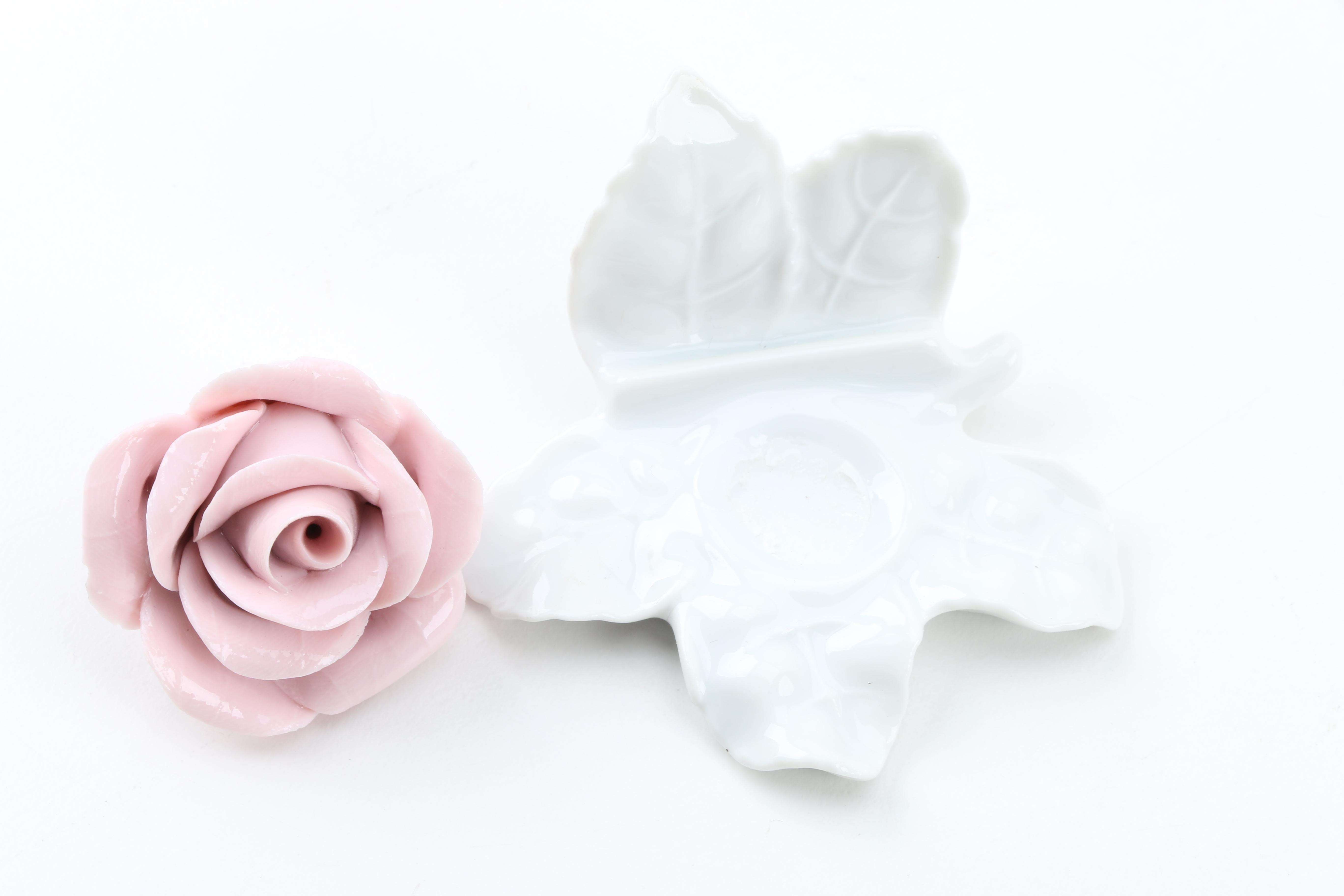 Kaiser Porcelain Figural Rose Place Card Holders