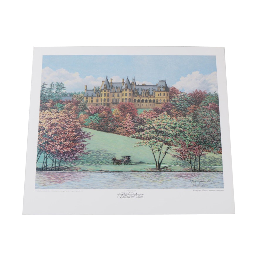 Teresa Pennington Limited Edition Offset Lithograph of the Biltmore Estate