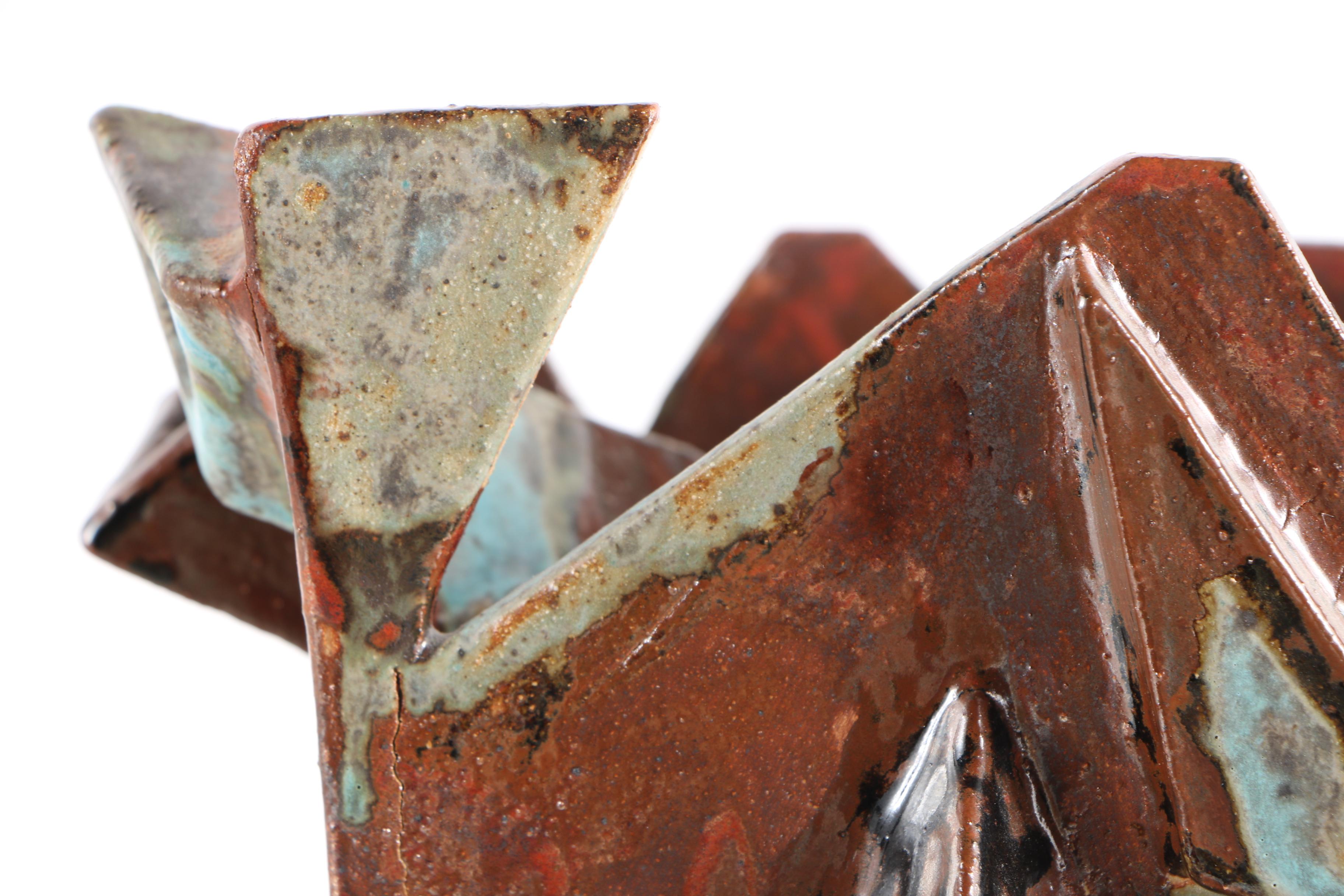 1997 Missy Dasgupta Signed Extruded and Handbuilt Stoneware Vase