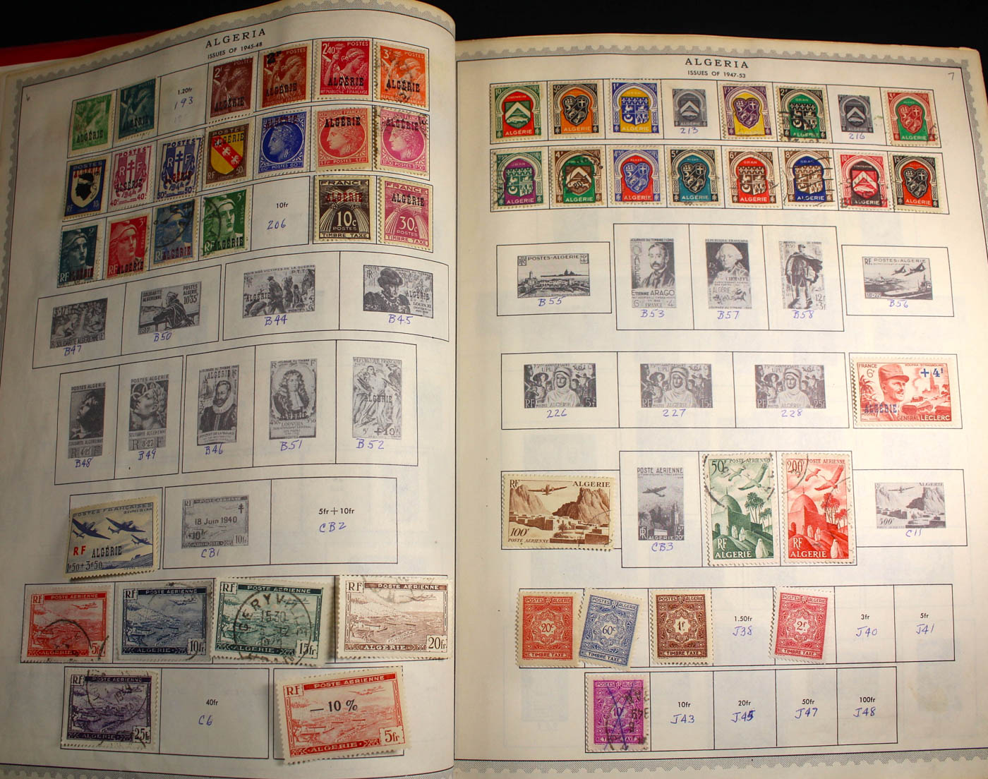 Group of Foreign Stamps from Algeria - Brazil Presented in a Minkus Stamp Album