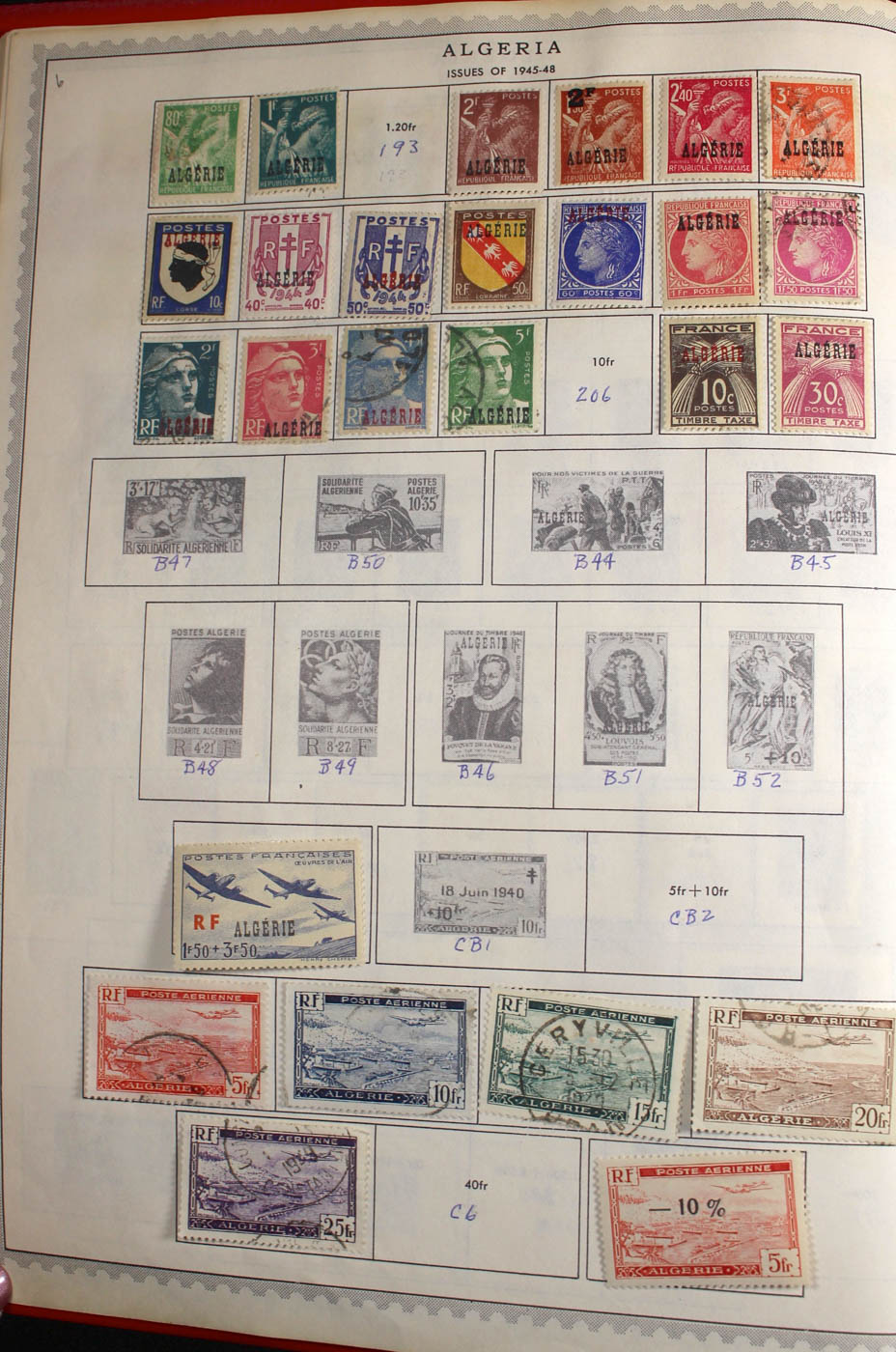 Group of Foreign Stamps from Algeria - Brazil Presented in a Minkus Stamp Album