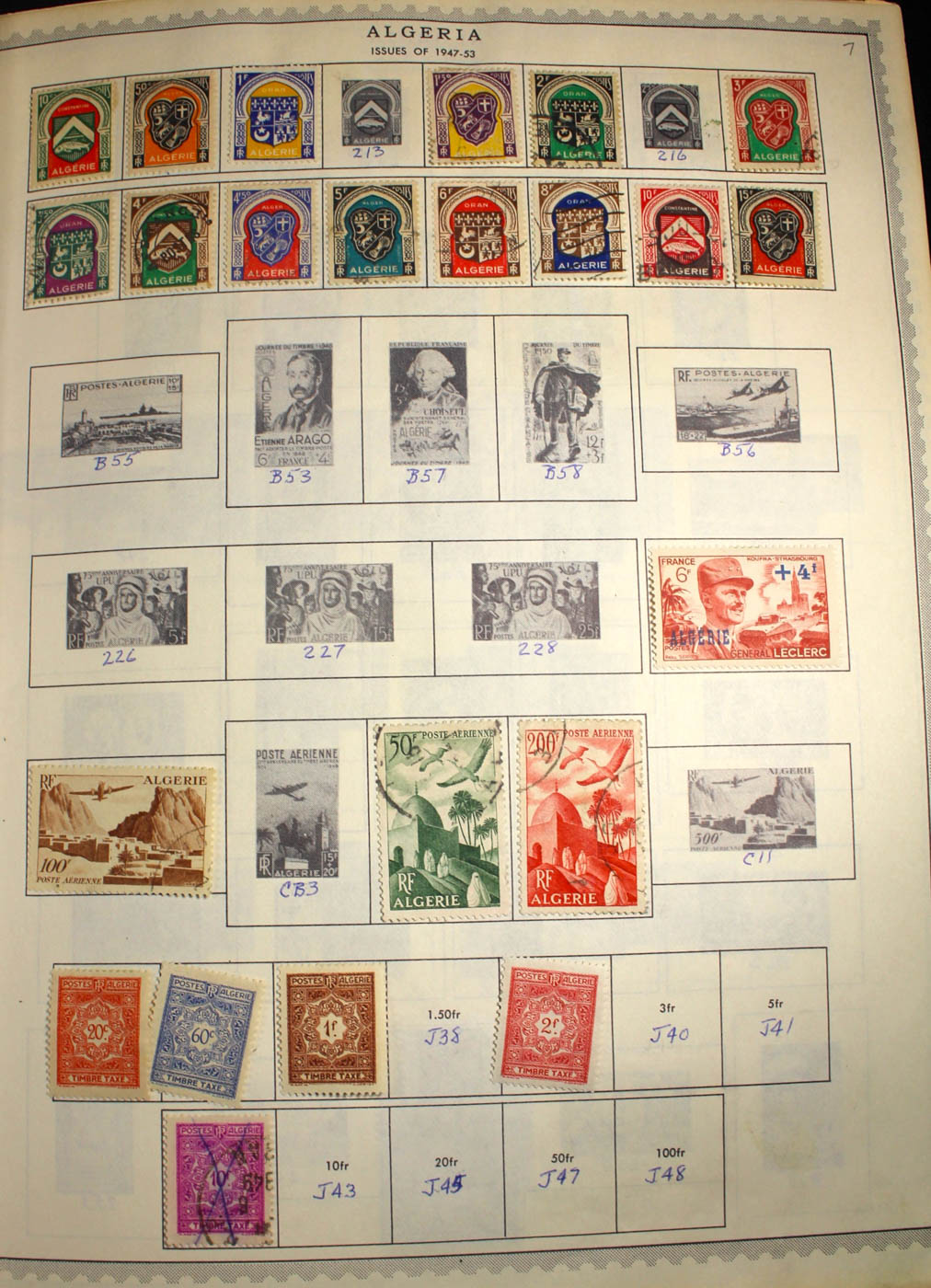 Group of Foreign Stamps from Algeria - Brazil Presented in a Minkus Stamp Album